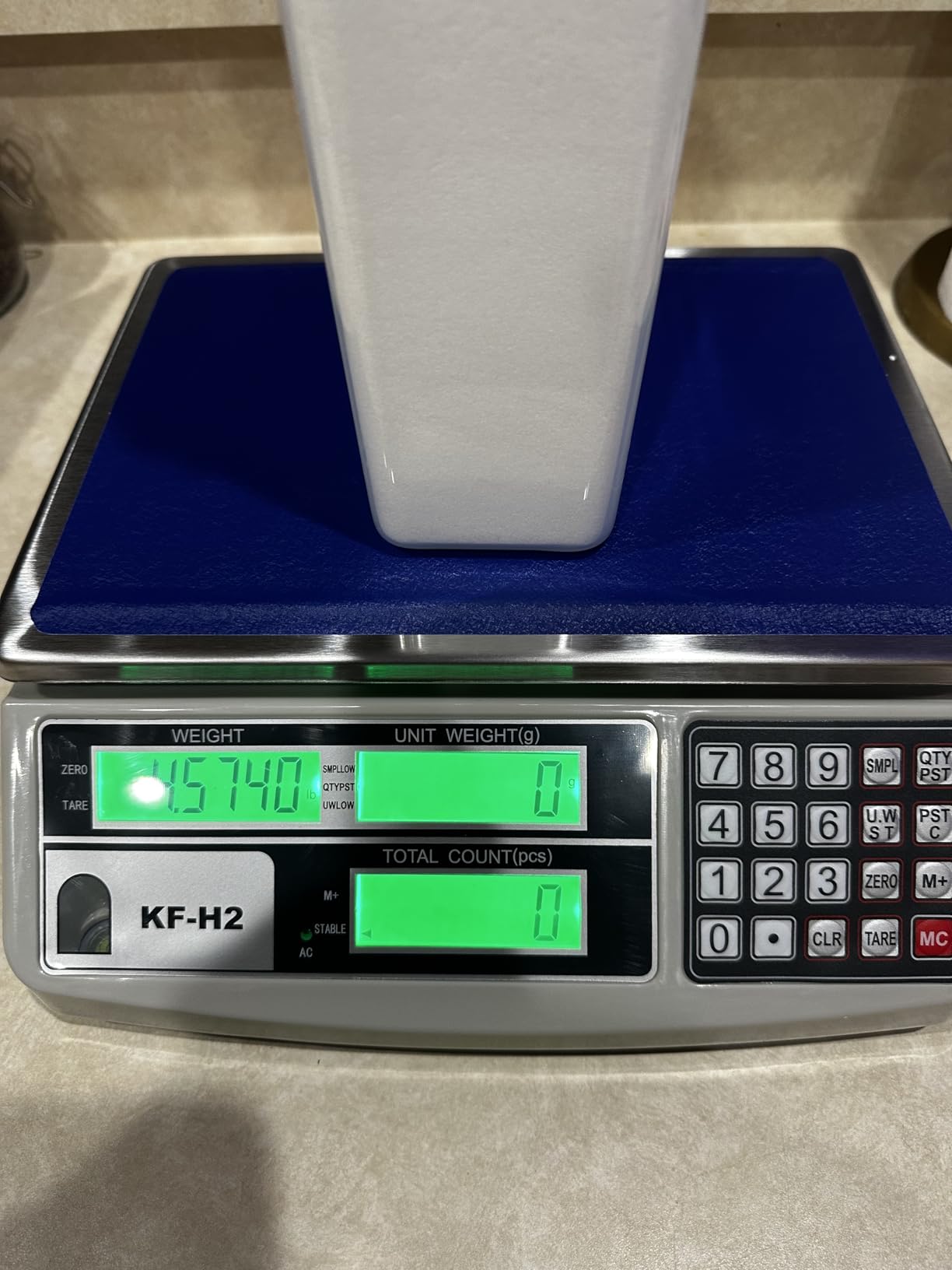 MEIYA Industrial Counting Scale, 30kg/0.5g Digital Coin Scale for Coin, Parts, High Precision Electronic Gram Scale with RS232 Port for Connecting Computer or Printer, kg/g/lb Switching, LCD Display customer photo 1