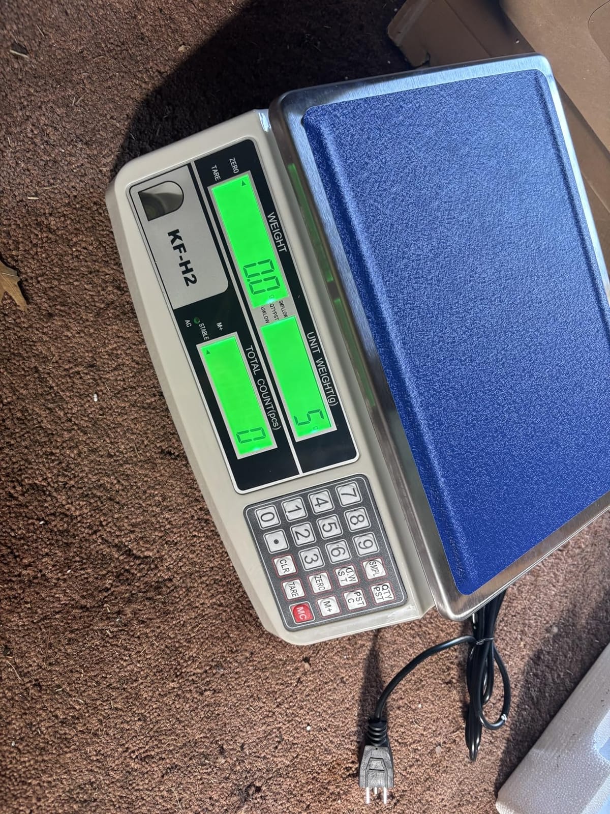 MEIYA Industrial Counting Scale, 30kg/0.5g Digital Coin Scale for Coin, Parts, High Precision Electronic Gram Scale with RS232 Port for Connecting Computer or Printer, kg/g/lb Switching, LCD Display customer photo 2