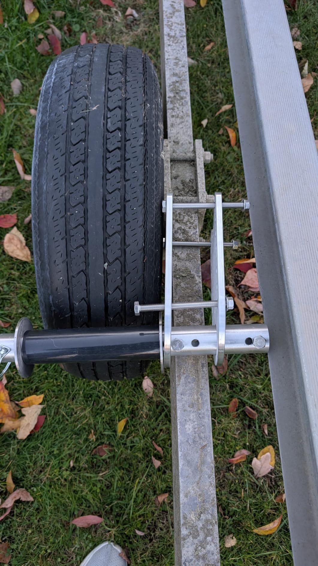 2 Pack Boat Lift Wheel Kit, Adjustable Boat Lift Wheel Bracket | Aluminium Mounting Plates for Boat Lift Installation Wheel Kits, Fit Universal Lifts and Dock Shafts customer photo 2