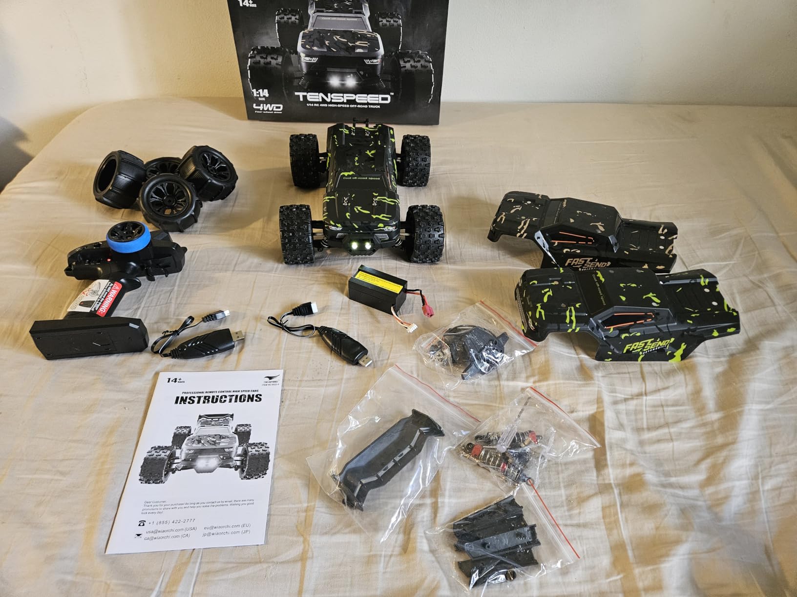 1/14 Brushless RC Cars for Adults Fast 50+ mph, RC Trucks 4x4 Offroad Waterproof, Electric Powered High Speed Remote Control Car, Fast Extreme All Terrain RC Truggy with 3S Battery for Snow Sand customer photo 2