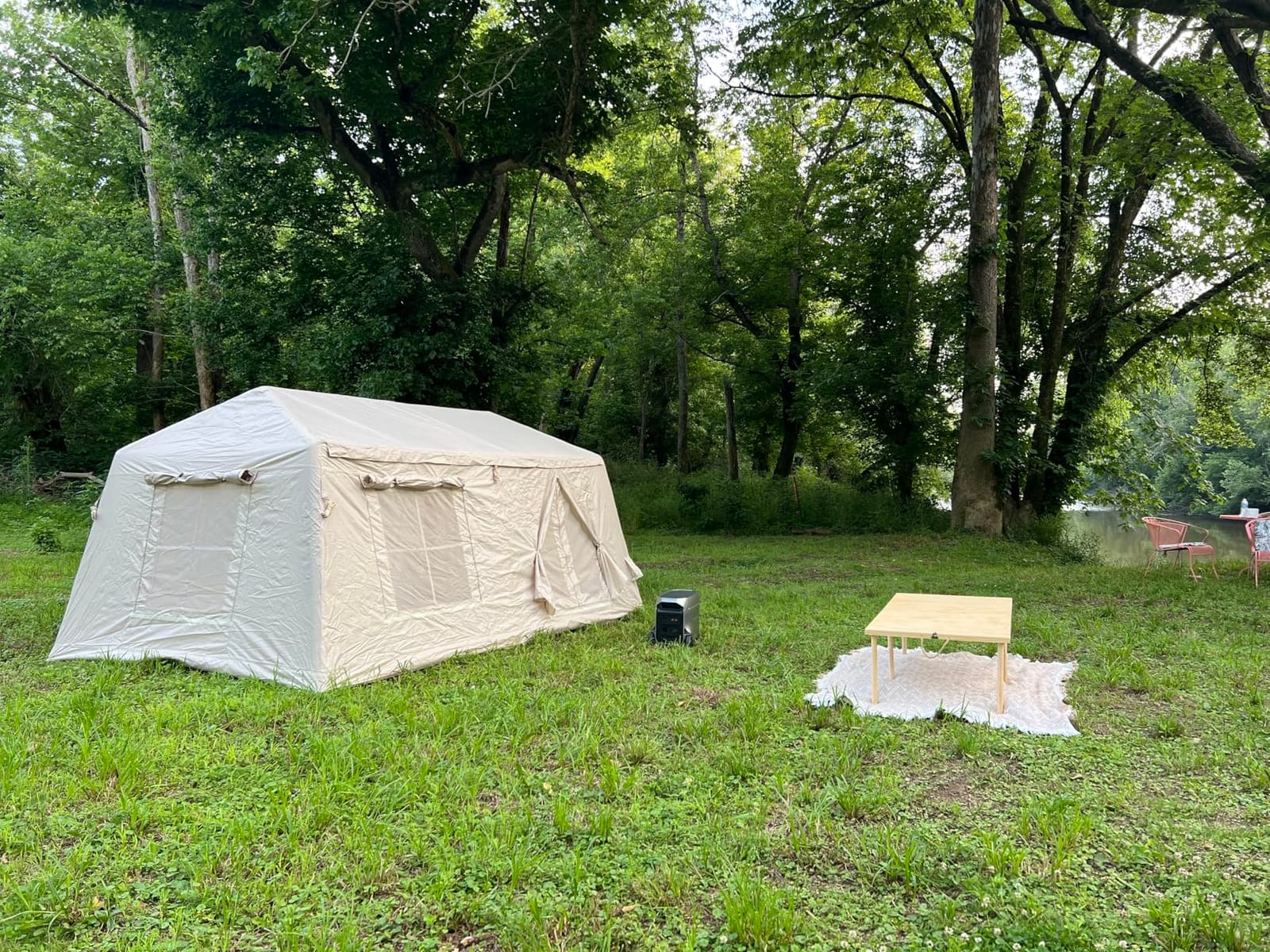 Inflatable Tents for Camping, Blow Up Tent with Stove Jack, Ytaoeo Hot Tent | Waterproof Air Glamping Tents with Hand Pump, Easy Setup 4 Season customer photo 2