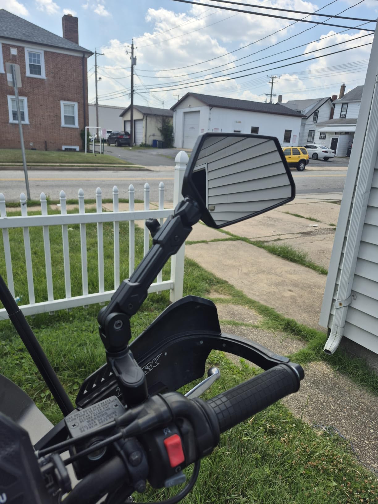Motorcycle Mirrors for All Riders Heights, Extendable Foldable | 360° Adjustable ATV Mirror Arm & Convex Mirror, M8 M10 Universal Handlebar Mount Extenders for ATV Scooter Dirt Bike and More customer photo 1