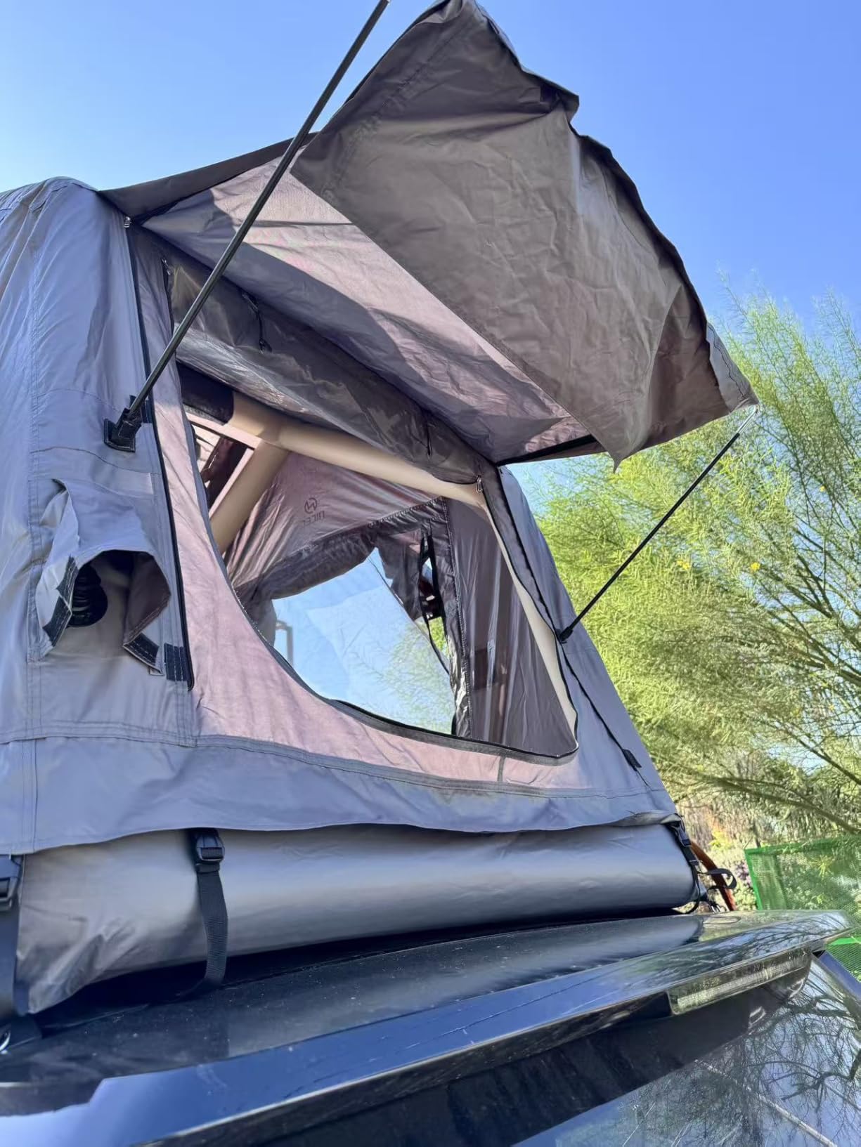 Nice C Inflatable Rooftop Tent, SUV Truck Car Roof Tent (Black & Grey) | Overland Tent, Air Mattress & Ladder, Easy Setup, Pop-Up Camping Tent customer photo 2