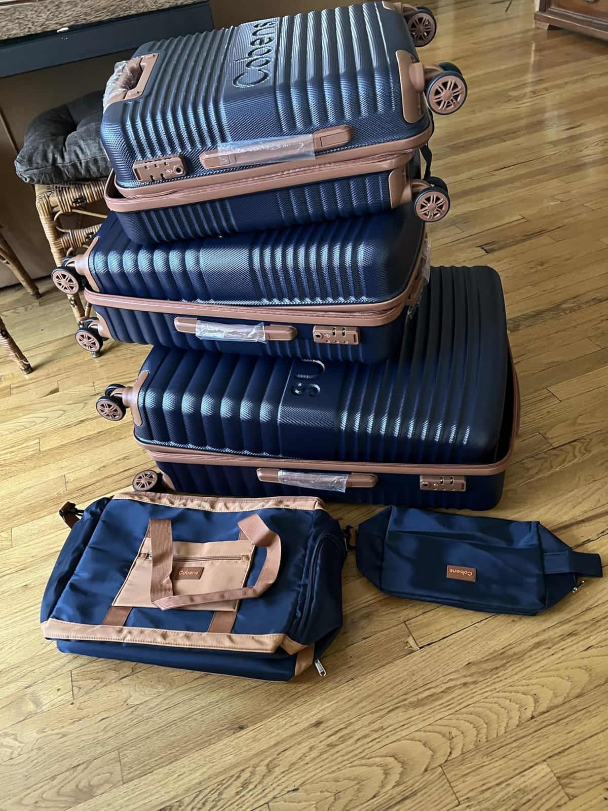 Carry-on Luggage 22x14x9 Airline Approved, 3 Piece Luggage Sets, Black customer photo 1