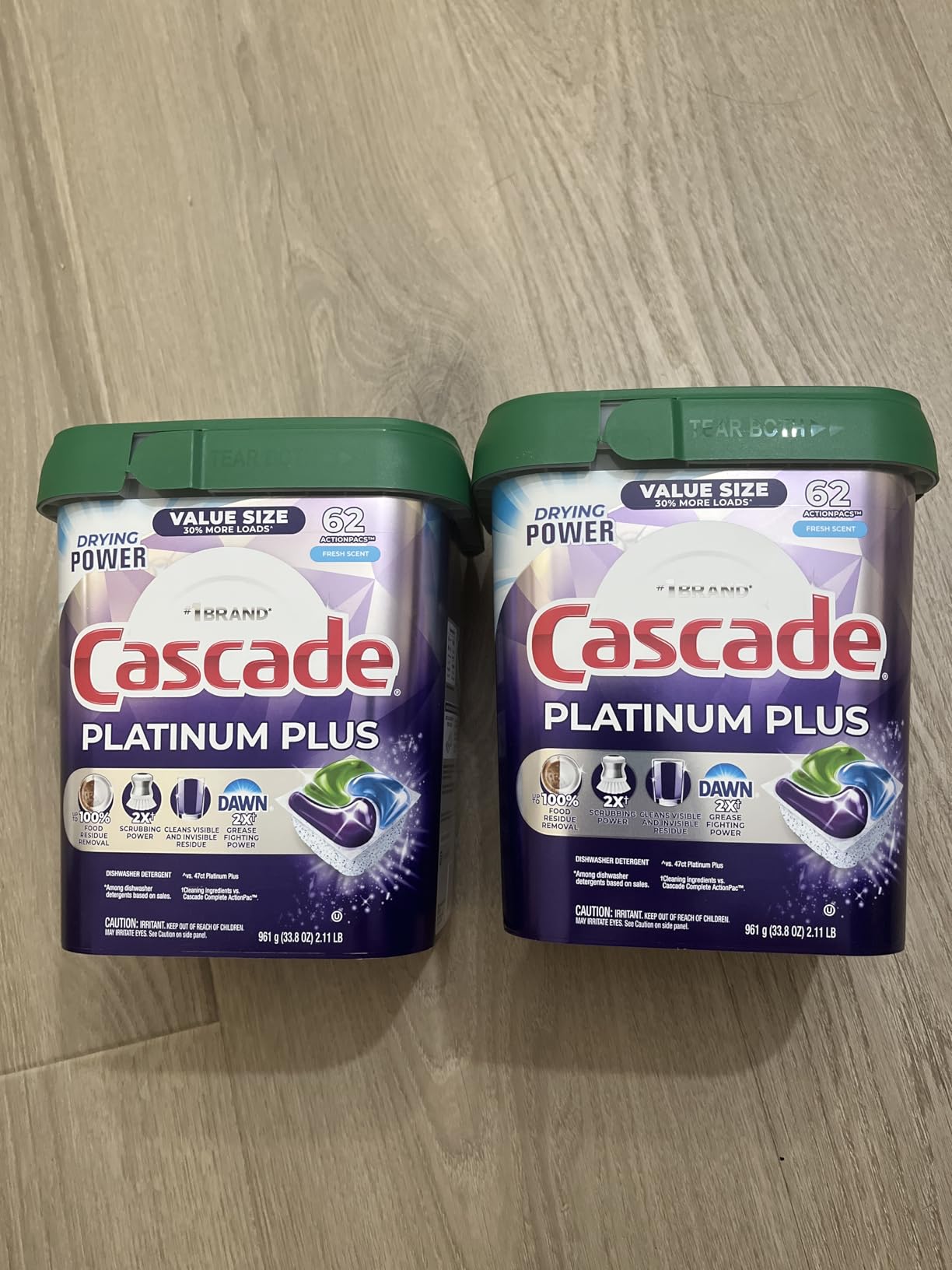 Cascade Platinum Plus Dishwasher Pods, Dish Detergent Soap, Clean Scent, 62 Count customer photo 2