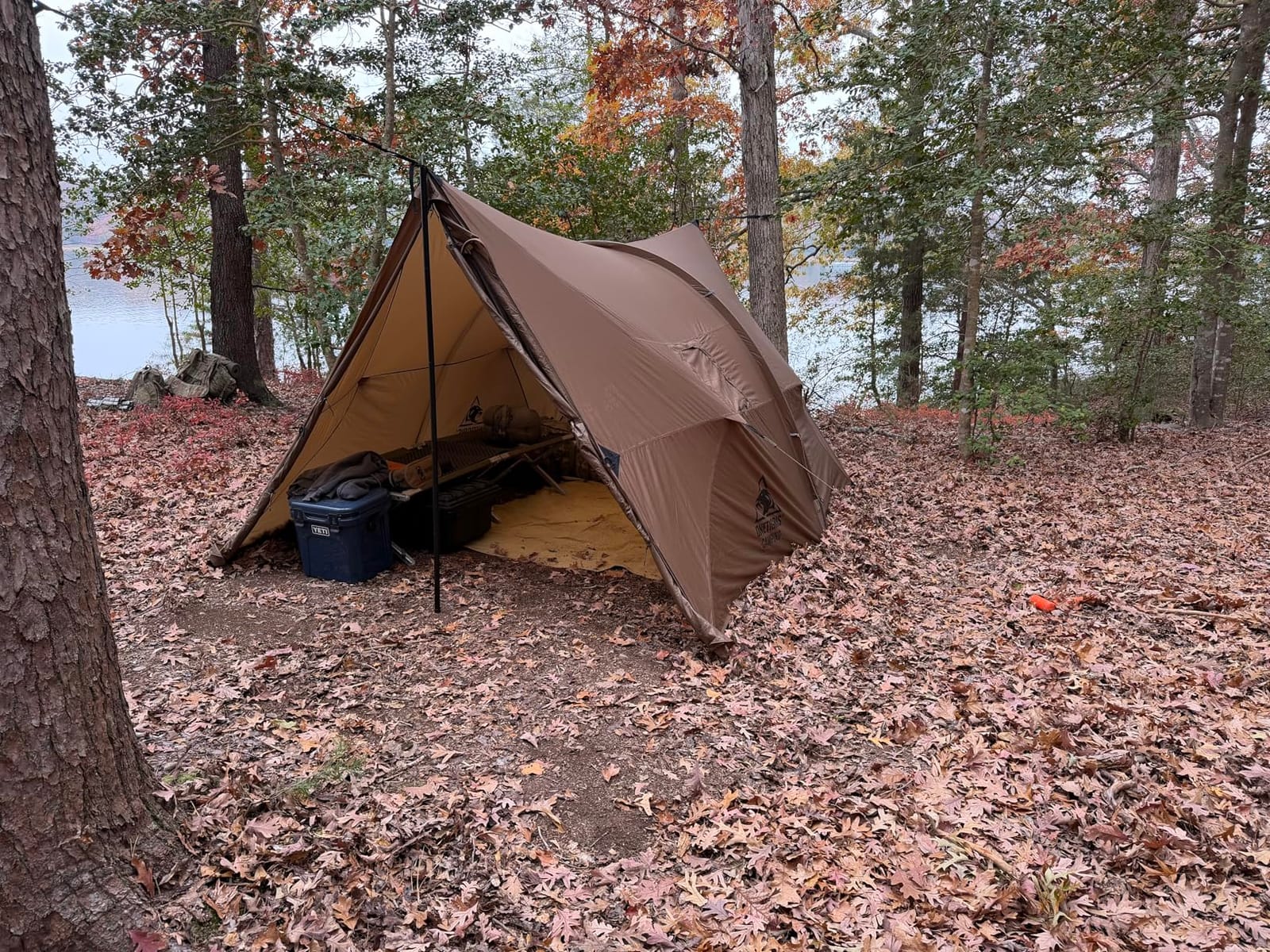 OneTigris ASH Canopy Hammock Hot Tent, Spacious Waterproof Windproof 4 Season Tent with Poles for Camping, Hiking, Bushcrafting, Survivalist, Car Trips customer photo 1