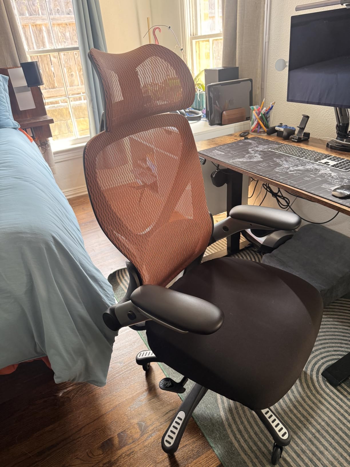 ELABEST X100 Ergonomic Mesh Office Chair with Footrest, Big and Tall Home Desk Chair with 5D Flip-Up Arms, Adjustable 3D Lumbar Support, Gaming & Executive Computer Chair customer photo 1