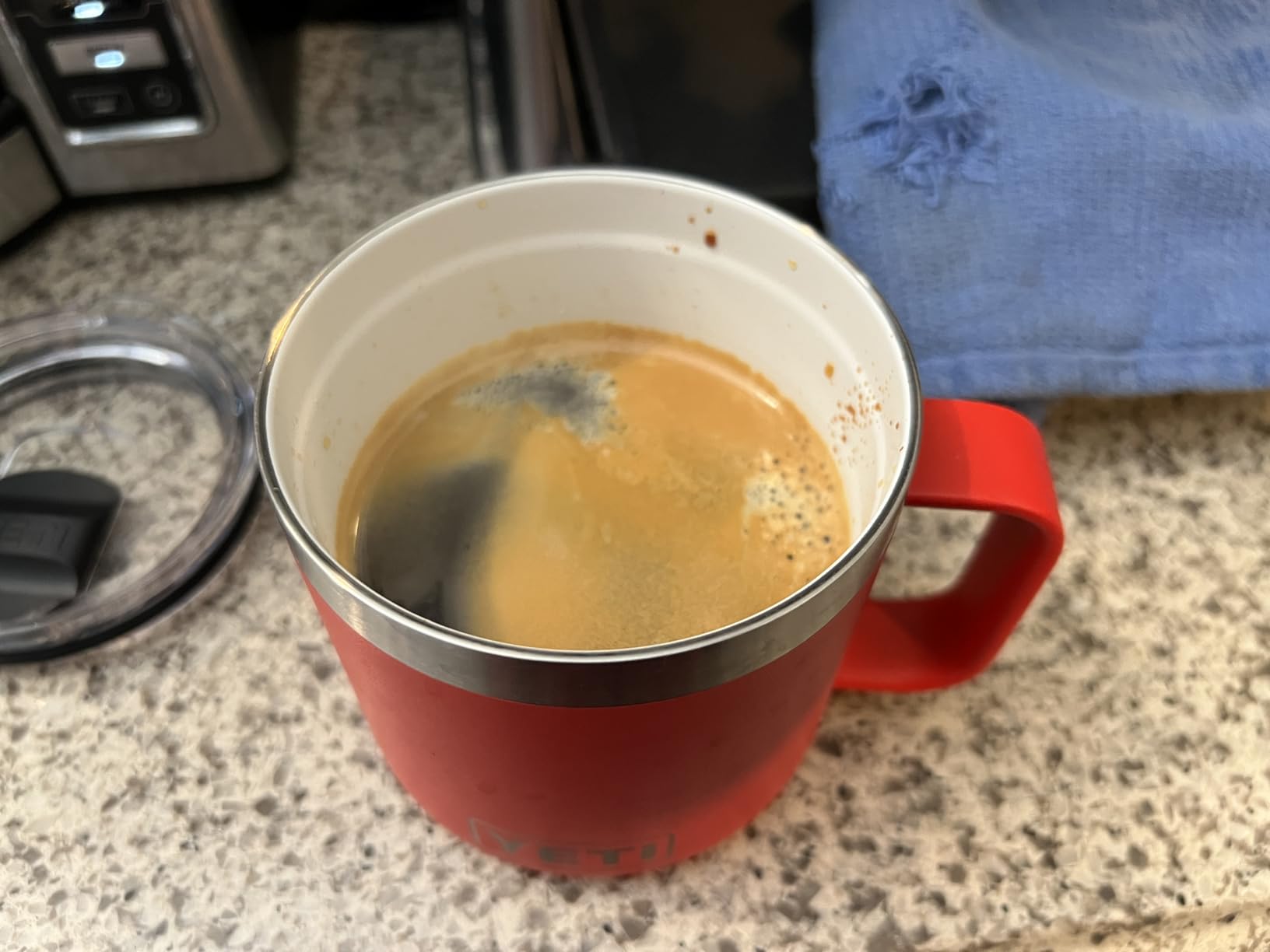 YETI Rambler 14 oz Ceramic Lined Stackable Mug, Cape Taupe | Double-Wall Vacuum Insulated, Stainless Steel with MagSlider Lid customer photo 2