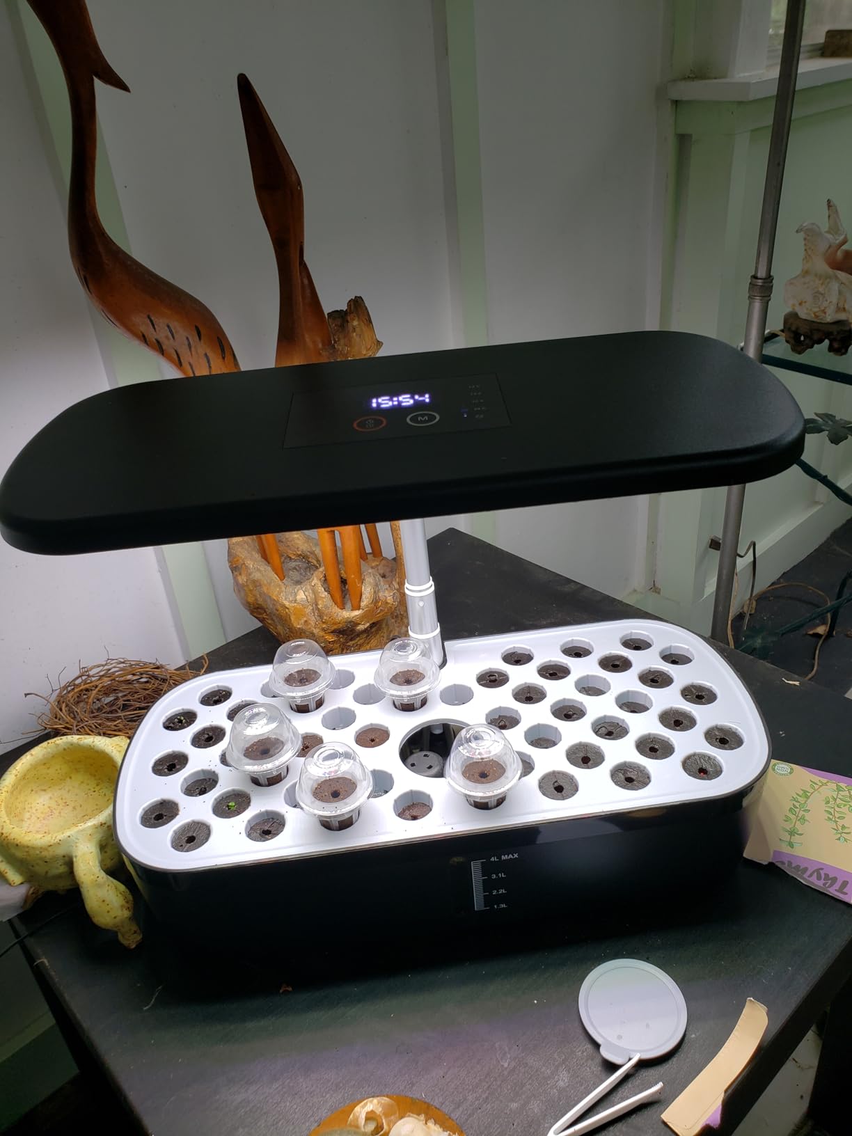 52 Pods Smart Hydroponics Growing System Indoor Herb Garden with Auto Timer | 24W Full-Spectrum Grow Light, 4L Water Tank, Quiet Pump, Height Adjustable, Great for Herbs Veggies in Kitchen & Office customer photo 2