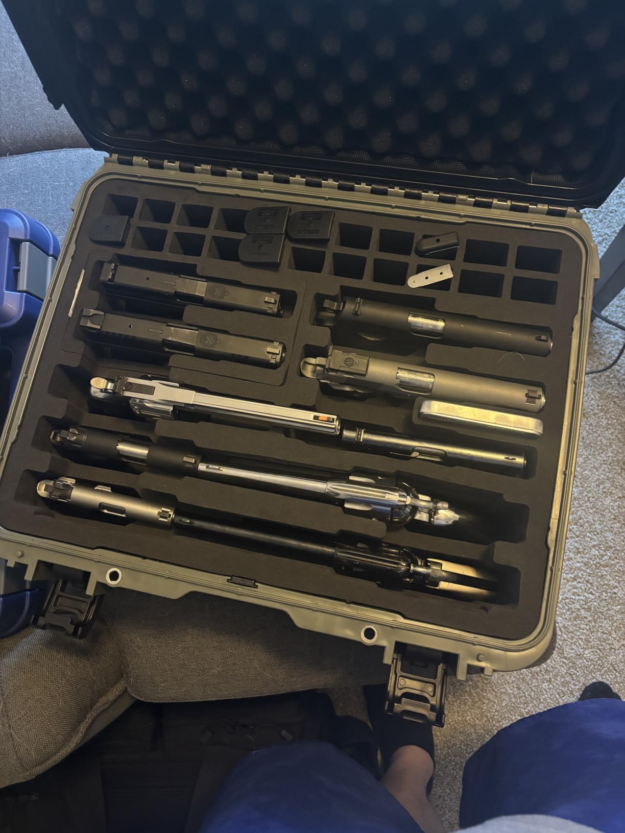 TSA Approved Pistol Gun Case for Multiple Handguns - Hard Shell Waterproof & Dustproof Travel Case with Pre-Cut Foam and 2 TSA Locks for Range & Safe Storage customer photo 1