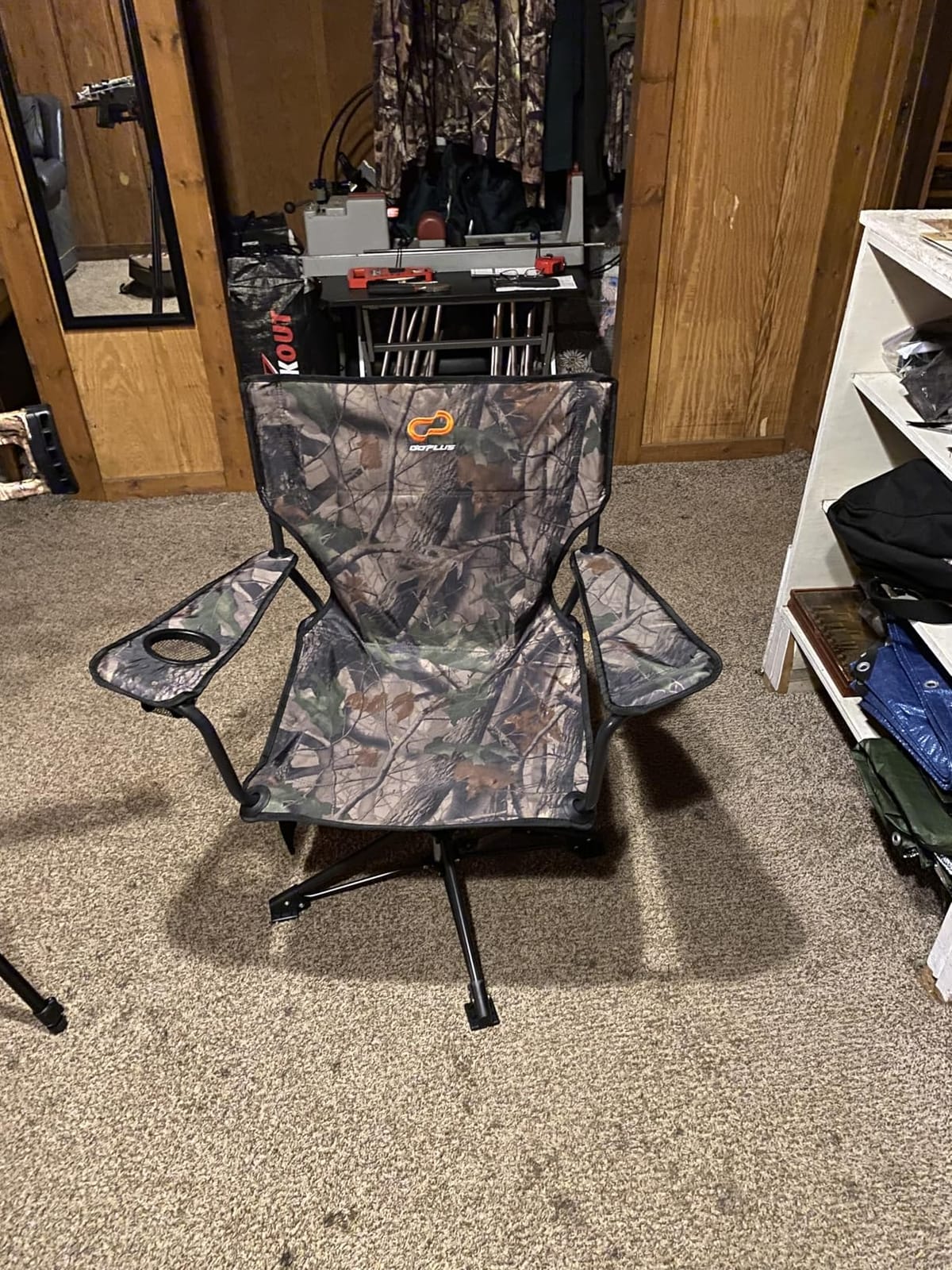 Goplus 360° Swivel Hunting Chair, Folding Hunting Blind Chair for Adults with Cup Holder & Carrying Bag, Lightweight Portable Camping Chairs for Lawn Fishing Picnic Beach Outdoor customer photo 2