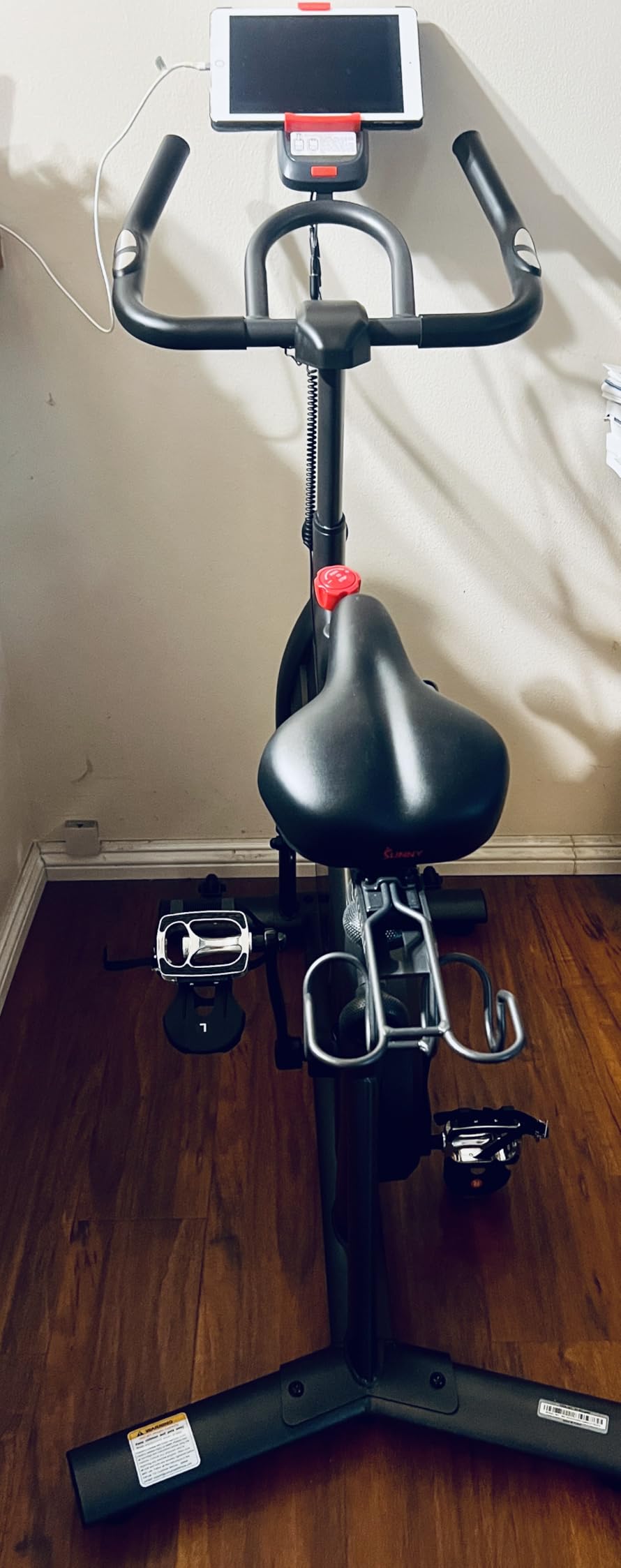 Sunny Health & Fitness Smart Indoor Cycling Bike for Home Cardio Exercise | Free SunnyFit App Connectivity, Magnetic Resistance, Up to 40LB Flywheel, Custom Riding Position, Wide Inseam Range customer photo 2