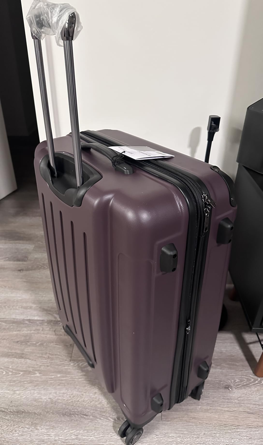 Kenneth Cole REACTION Renegade Luggage Expandable 8-Wheel Spinner Lightweight Hardside Suitcase, Midnight Plum, 20-Inch Carry On customer photo 1