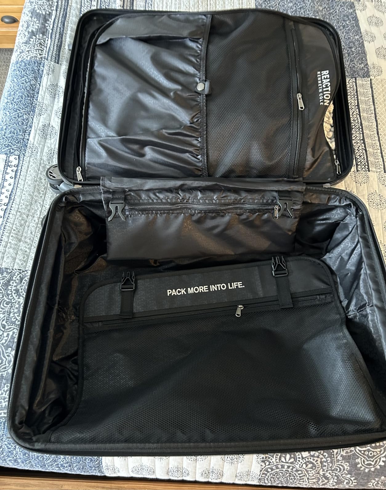 Kenneth Cole REACTION Renegade Luggage Expandable 8-Wheel Spinner Lightweight Hardside Suitcase, Midnight Plum, 20-Inch Carry On customer photo 2