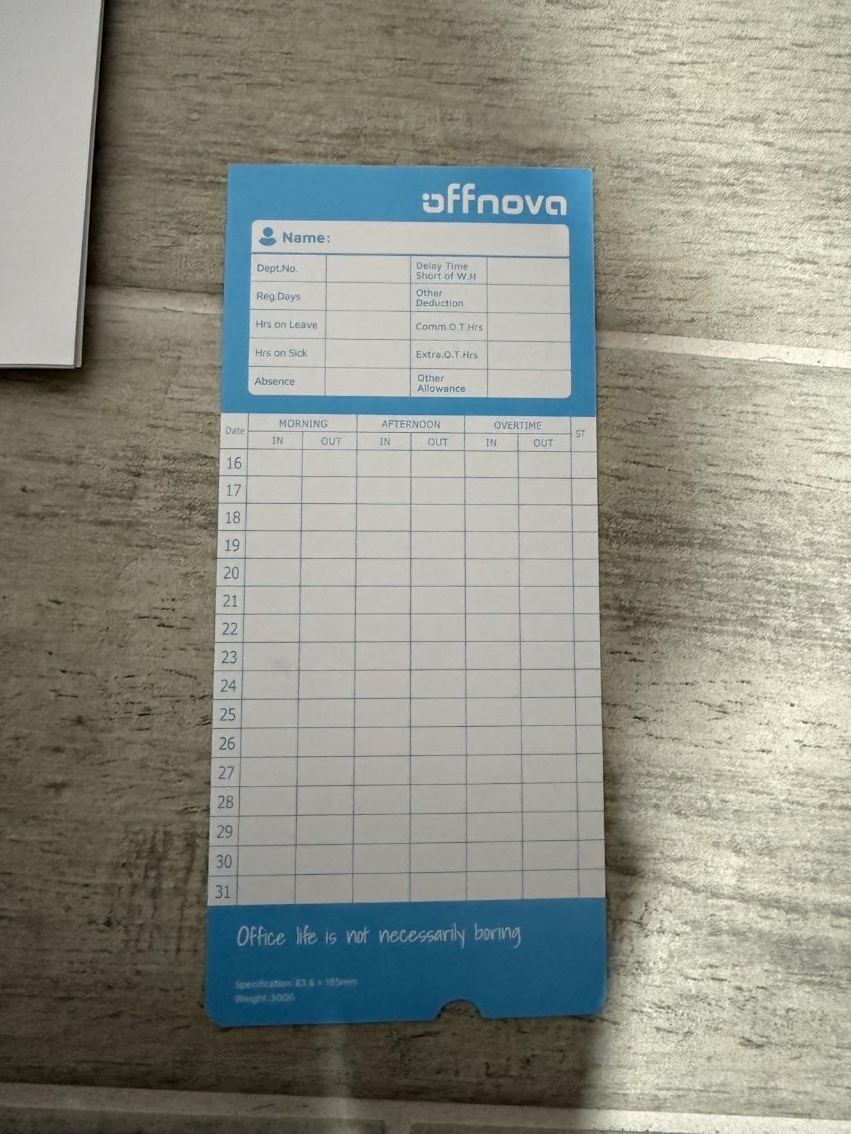 OFFNOVA Thermal Time Clock for Employees Small Business, No Ink Ribbons or Network Needed, in/Out Time Attendance Machine with 50 Time Cards, White customer photo 2