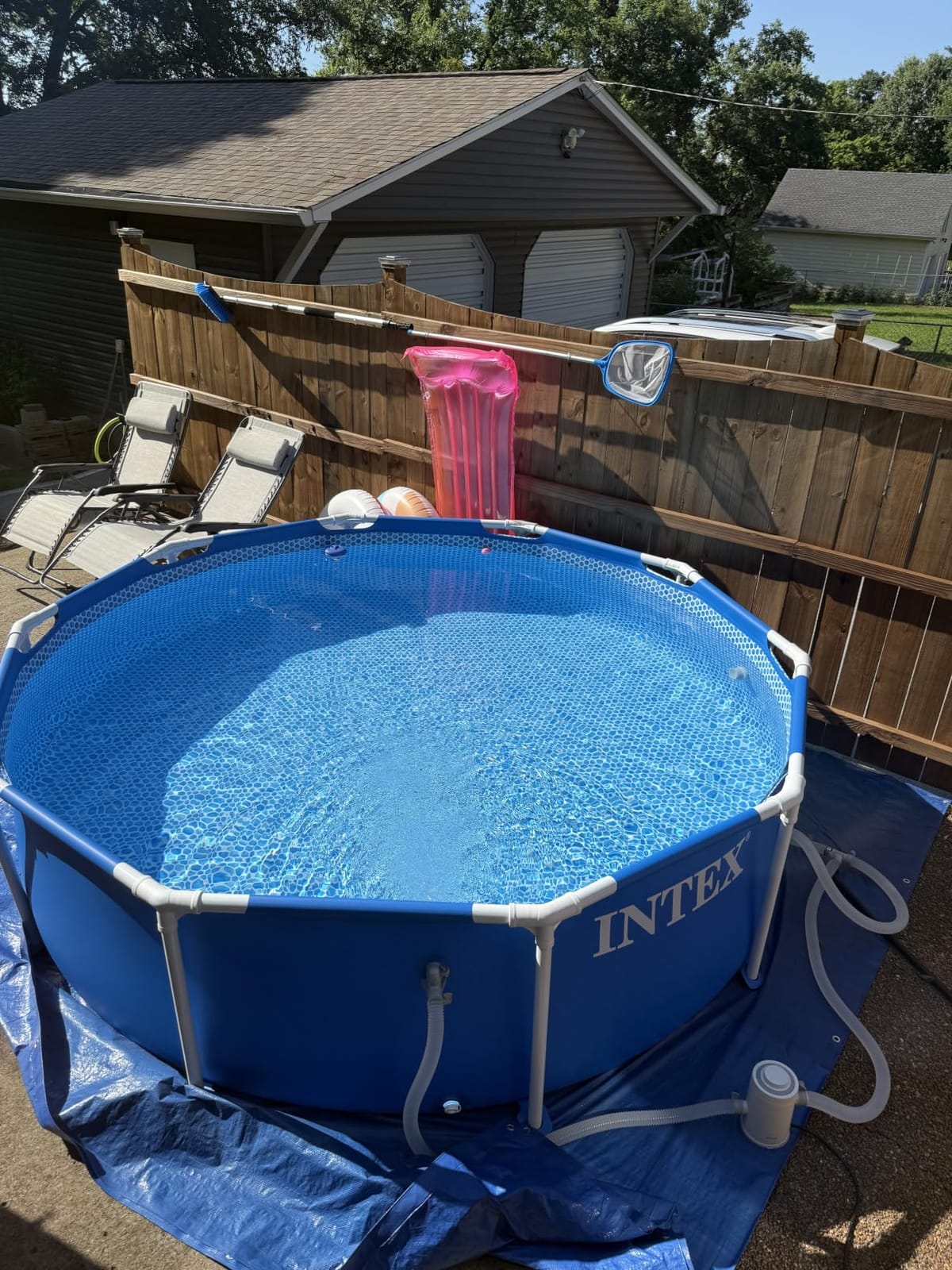 Intex Metal Frame 12ft x 30in Round Above Ground Swimming Pool Set w/Pump | 28211EP - 530 GPH Cartridge Filter Pump and Type A Filter Cartridge Included customer photo 2