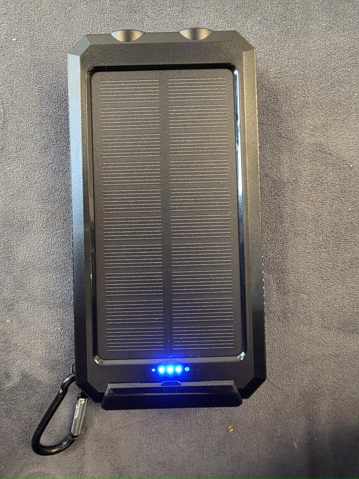 Solar Charger Power Bank 20000mAh Portable Charger with 4 Built-in Cables and USB-C in/Output, Dual Emergency Flashlights, Waterproof Outdoor Battery Pack for Camping, Hiking, Travel, and Storm Prep customer photo 1