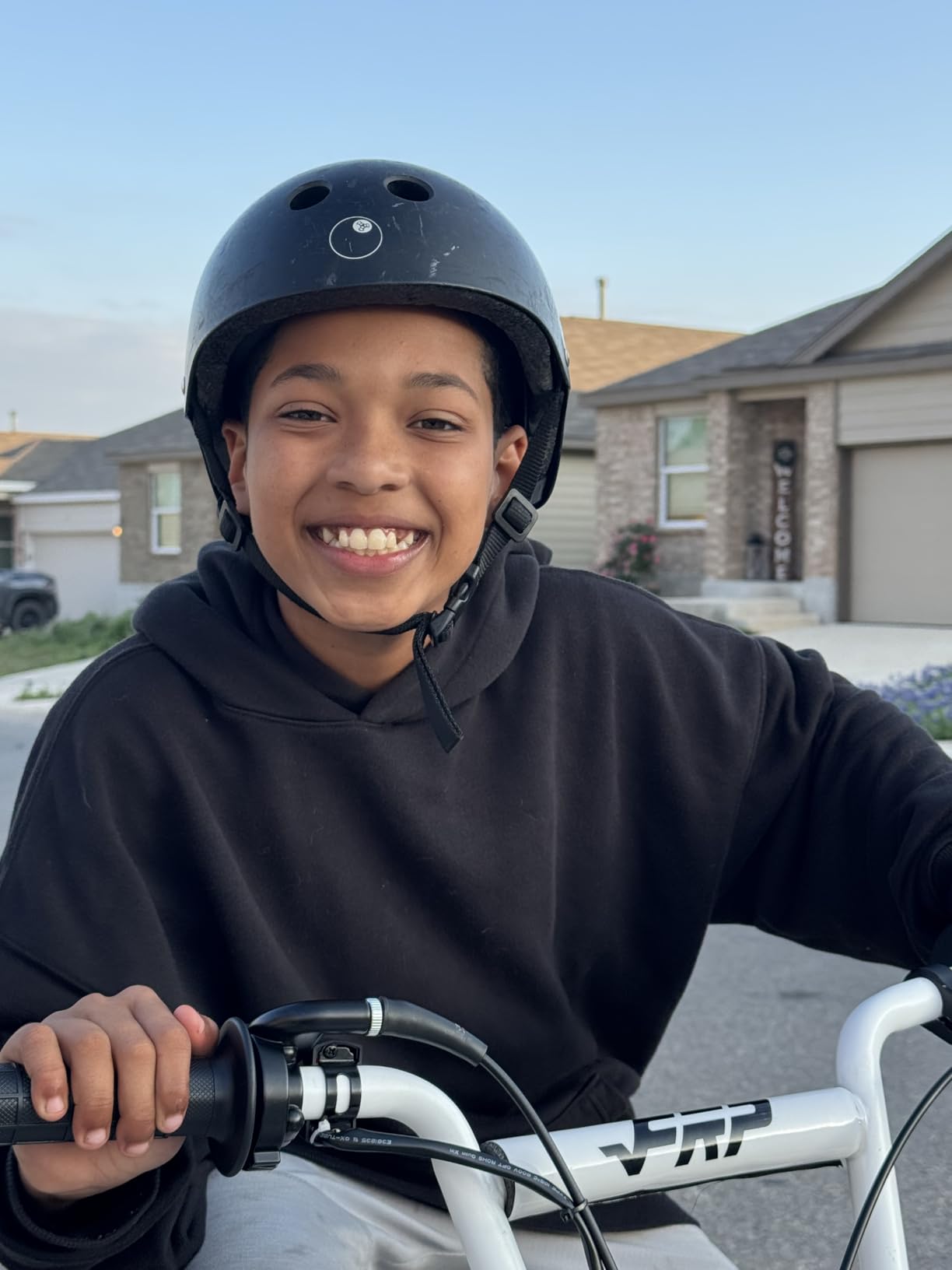FRP GMB100 Basic Mini Bike 99cc 4-Stroke Off Road for Teens Adults 220 LBS | 3HP EPA-Approved Engine, Up To 28 Mph, Rear Disc Brake, 145/70-6 SUNF Tires, Pull-Start, 85% Assembled, Black customer photo 1