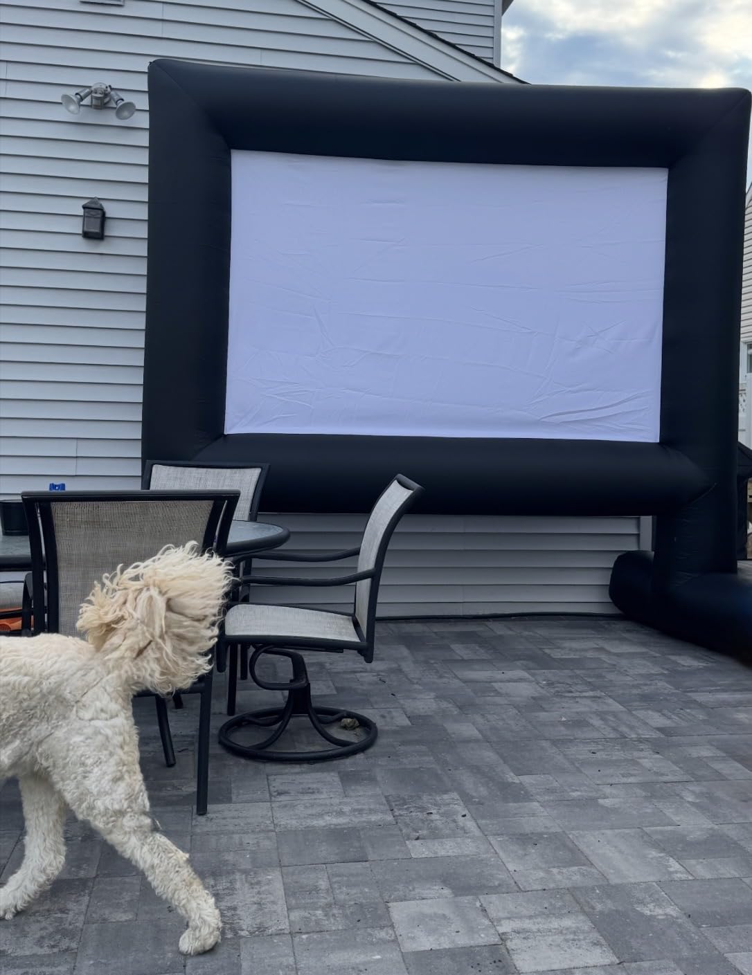 Estgora 14FT Inflatable Movie Screen Outdoor, Blow Up Projector Screen, Inflatable Movie Screen with Air Blower Front & Rear Projection Screens for Outdoor Movie Night Backyard Pool Fun customer photo 1