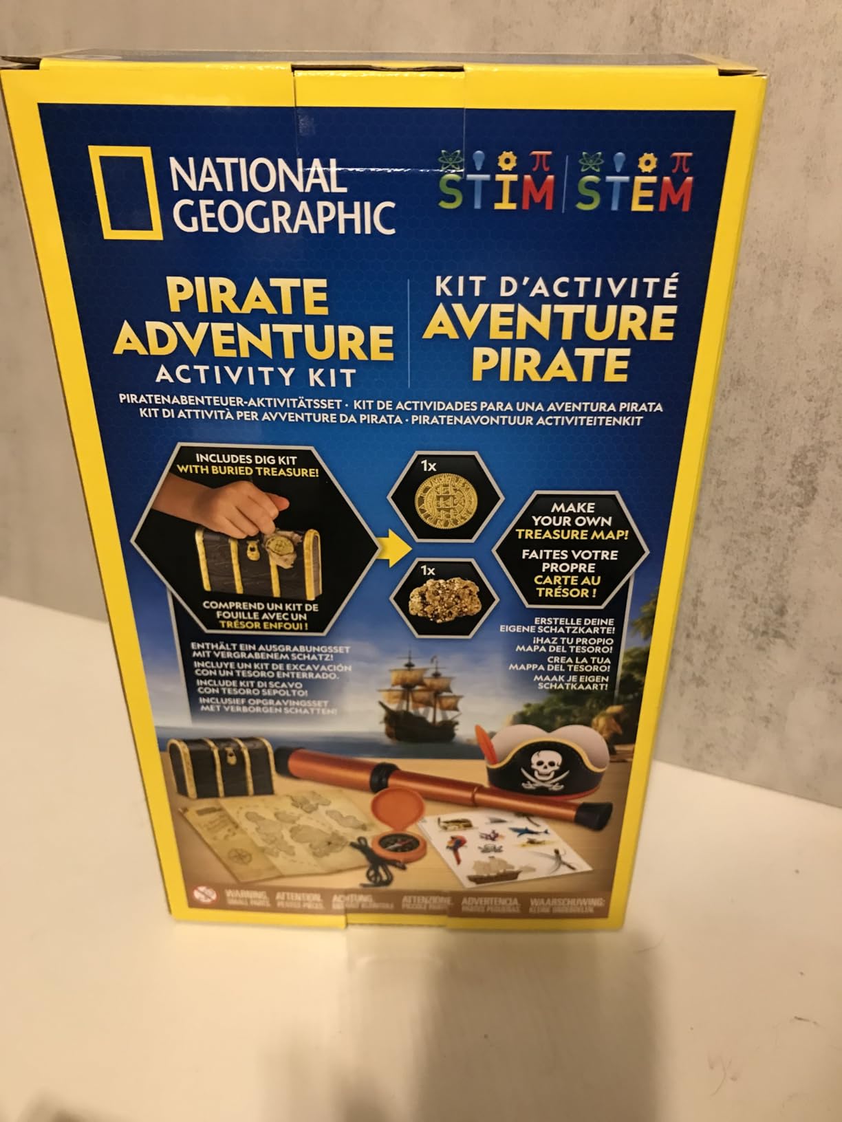 National Geographic Pirate Telescope Adventure Activity Kit for Kids | Treasure Hunt Map, Pirate Hat and Map, Spyglass, Compass, Replica Doubloon and Pyrite, Imaginative Play, Birthday Gift customer photo 2