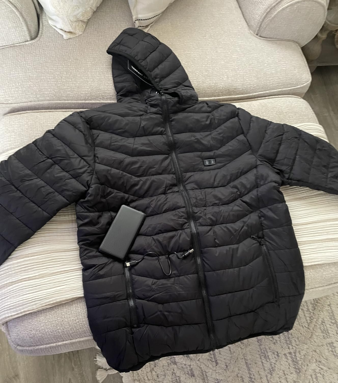 Heated Jackets for Women & Men with Battery, 15 Heating Zones, Dual Control Heating Coat for Winter Outdoor customer photo 1