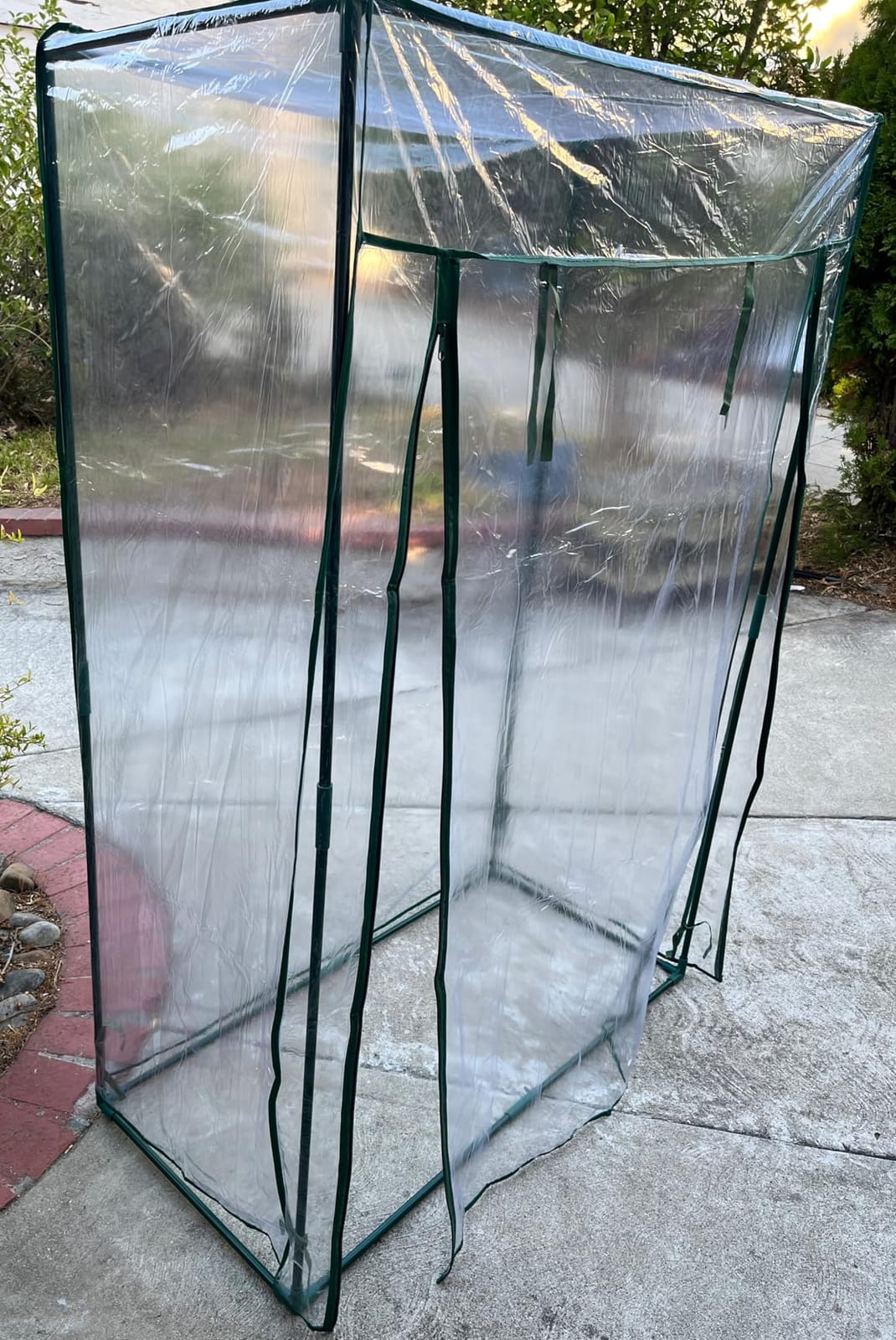 Small Greenhouse for Outdoors, Walk-in Plant Greenhouse with 8 Shelves | Portable Greenhouse Kit, Reinforced PE Cover, Steel Frame, Tool-Free Setup, Free Thermometer & Hygrometer for Seed Starting customer photo 1