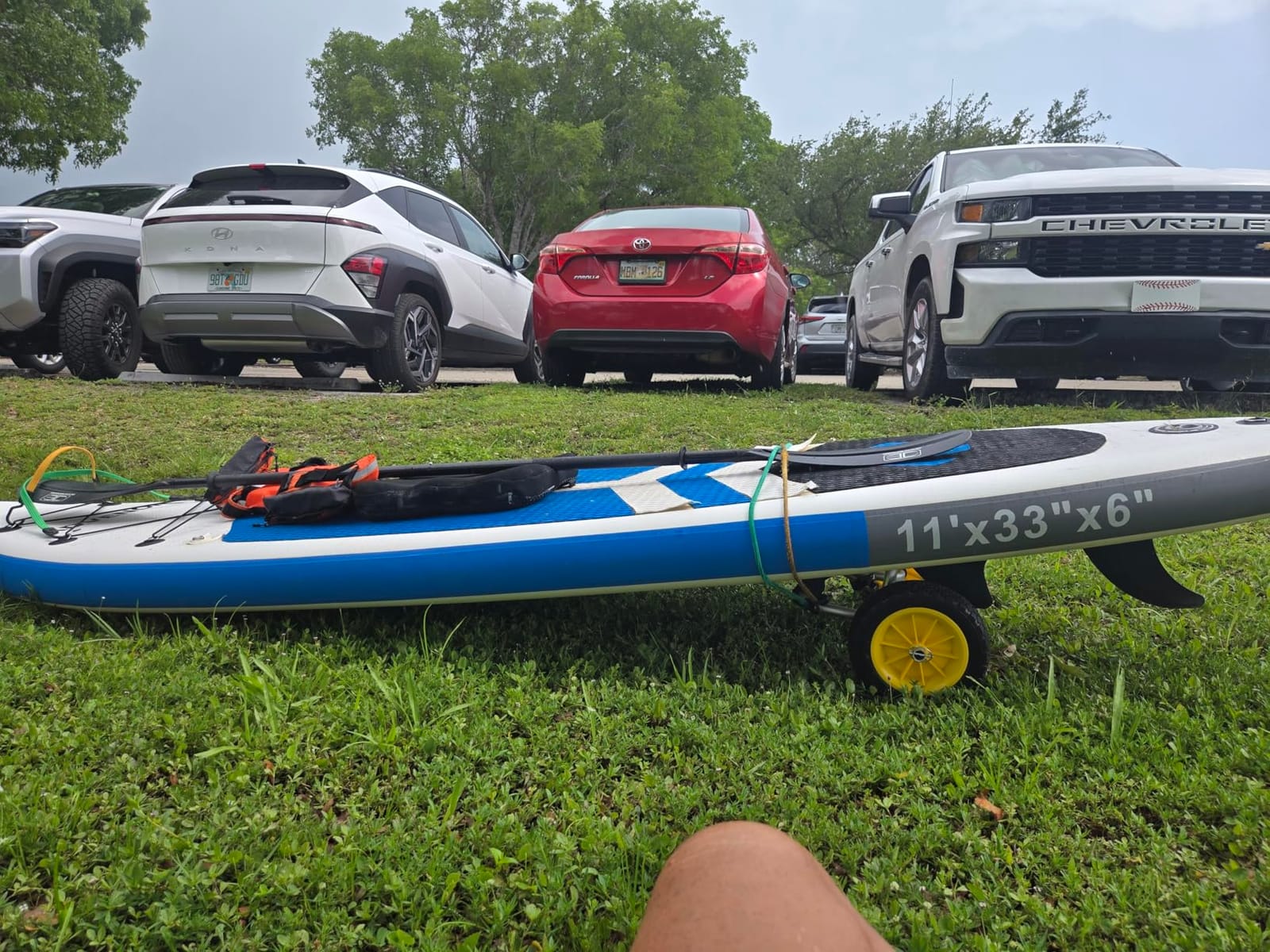 Bonnlo Foldable Kayak Cart, Lightweight Aluminum Alloy Frame, Universal Dolly Cart with 10'' Durable Solid Tires for Canoes, Paddle Boards, Boats, Strong 1.75
