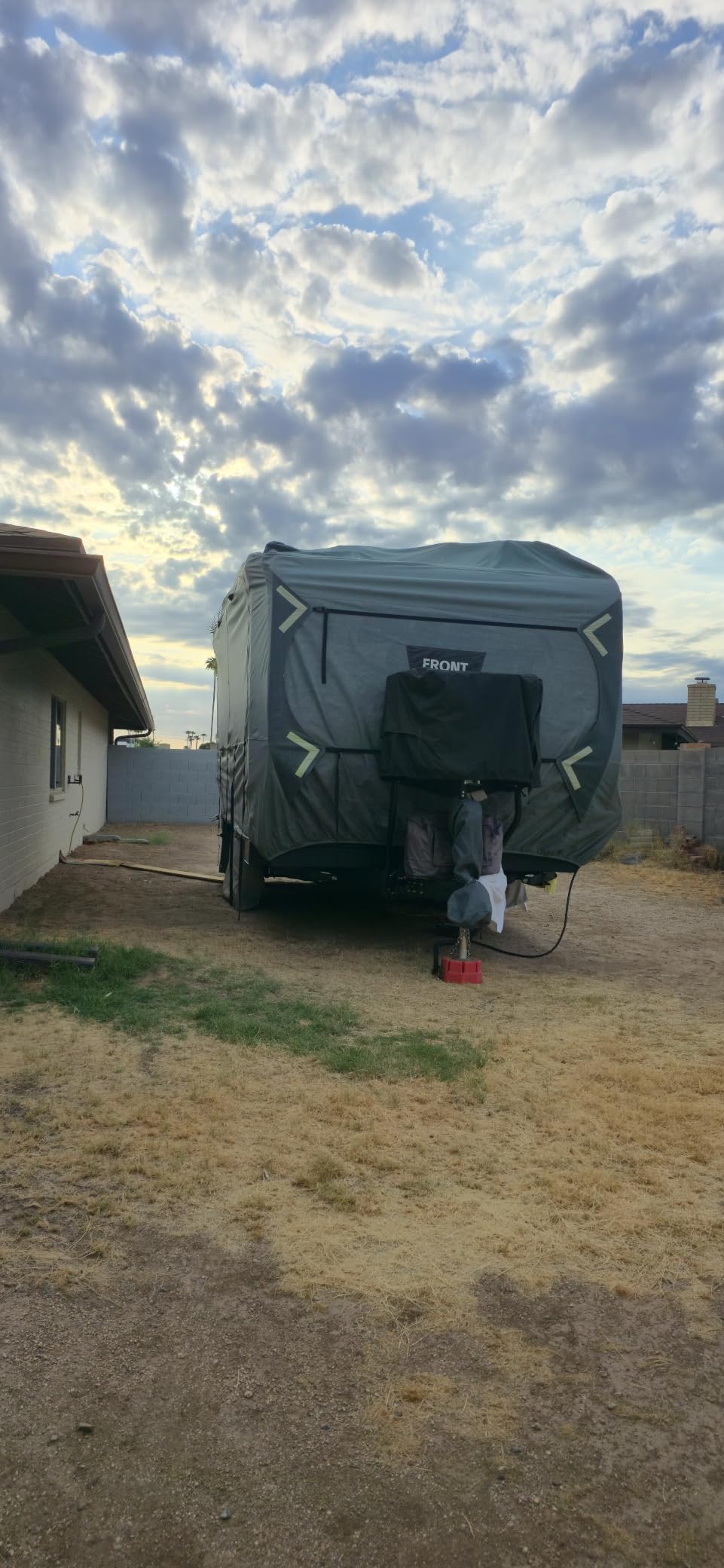 Heavy Duty 9 Layers RV Cover 24-27ft, Rip-Stop Motorhome Camper Cover with Windproof Straps, Gutter & Tongue Jack Covers, Utility Travel Trailer Cover for All Weather Protection customer photo 1