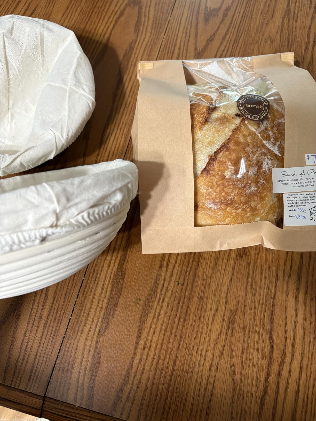 Banneton Bread Proofing Basket - Proofing Basket Set of 2 (9 inch Round) - Natural Rattan Banneton with 4 Linen Liners - Bread Basket for Sourdough Bread Baking Supplies customer photo 2