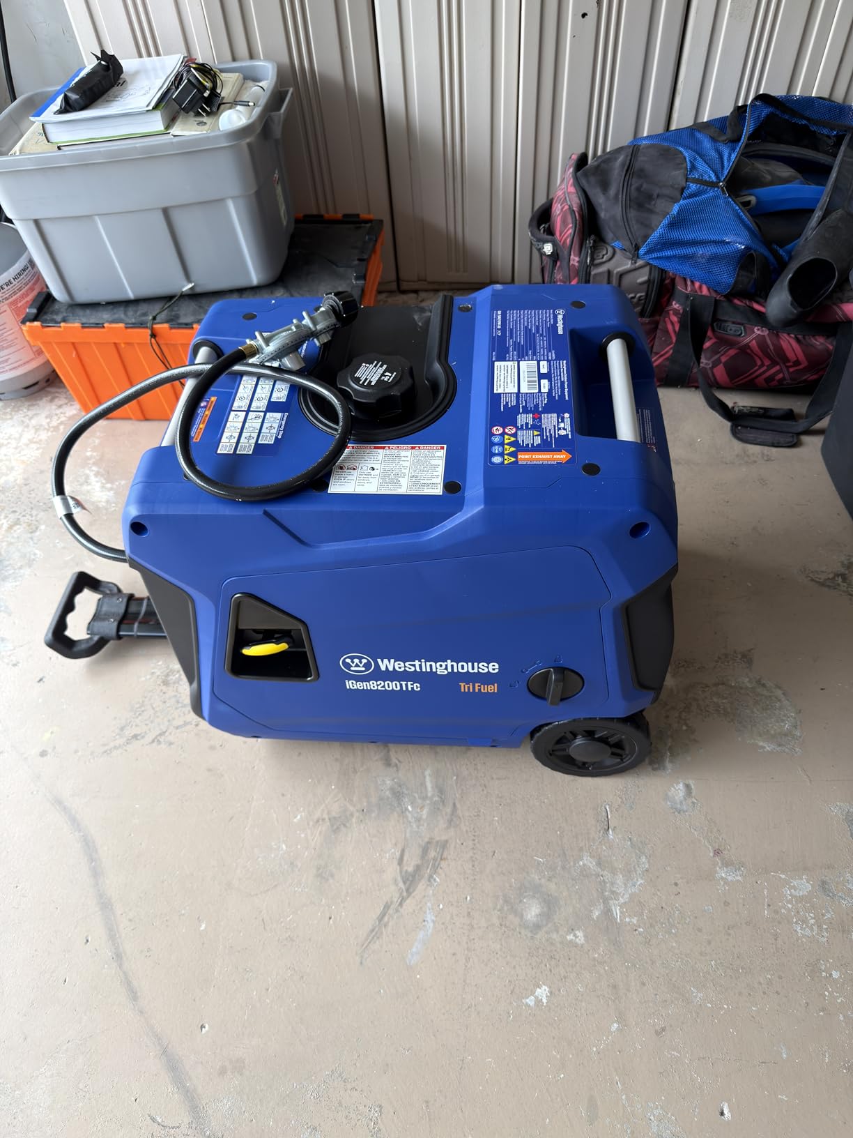 Westinghouse 8200 Peak Watt Tri-Fuel Portable Inverter Generator, Remote Electric Start, Transfer Switch Ready, Gas, Propane, Natural Gas, Low THD, Safe for Electronics, Parallel Capable, CO Sensor customer photo 2