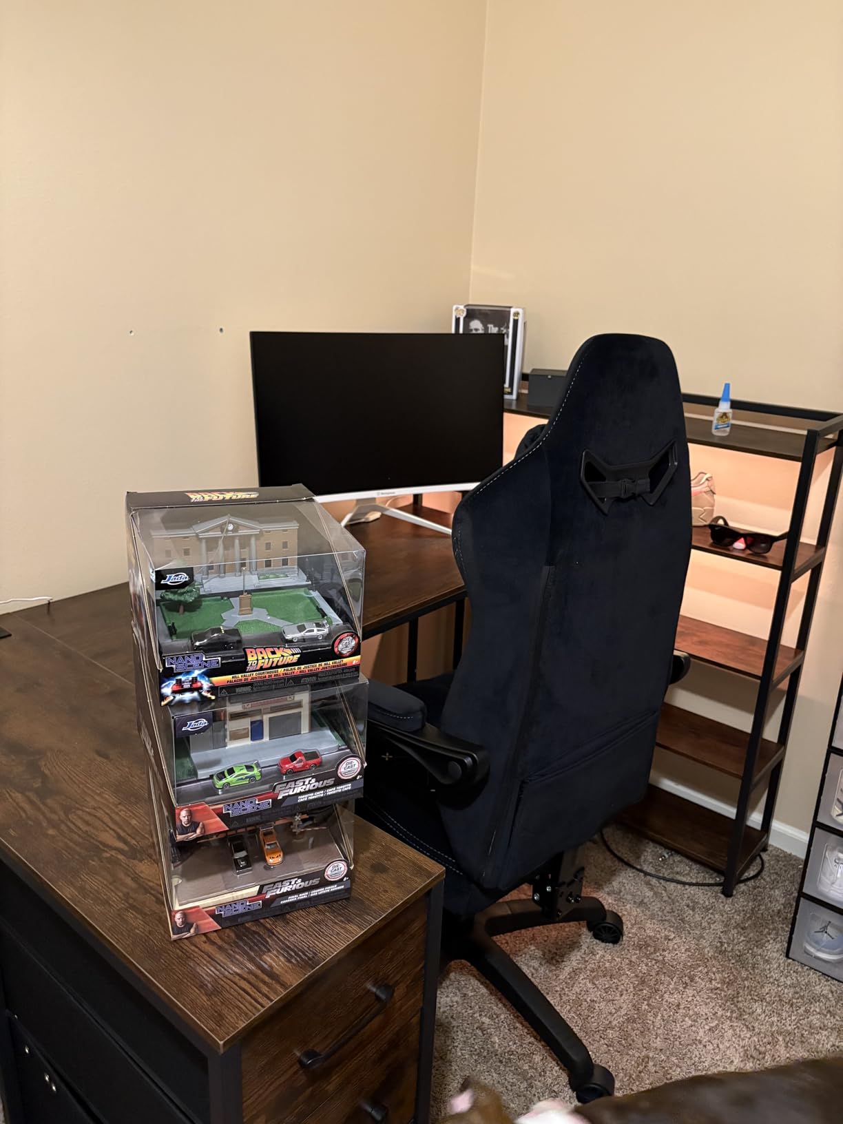 Dowinx Gaming Chair with Heated Massage Lumbar Support, Big and Tall Fabric Gaming Chairs for Adults with Footrest, Ergonomic Computer Game Chair with Poket Spring Cushions, 350lbs, Green customer photo 1