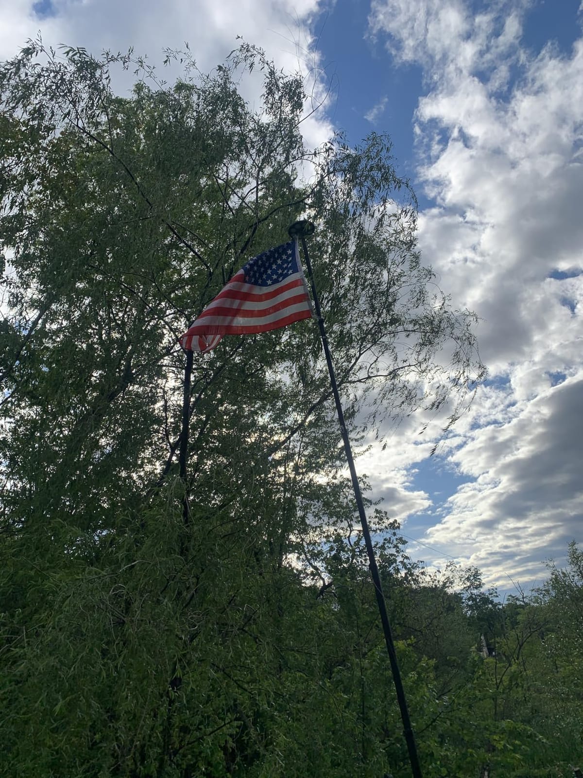 NELXINJO 20ft Telescopic Flag Pole - Extra Thick Outdoor Telescoping Flag Poles with 3x5 American Flag customer photo 2