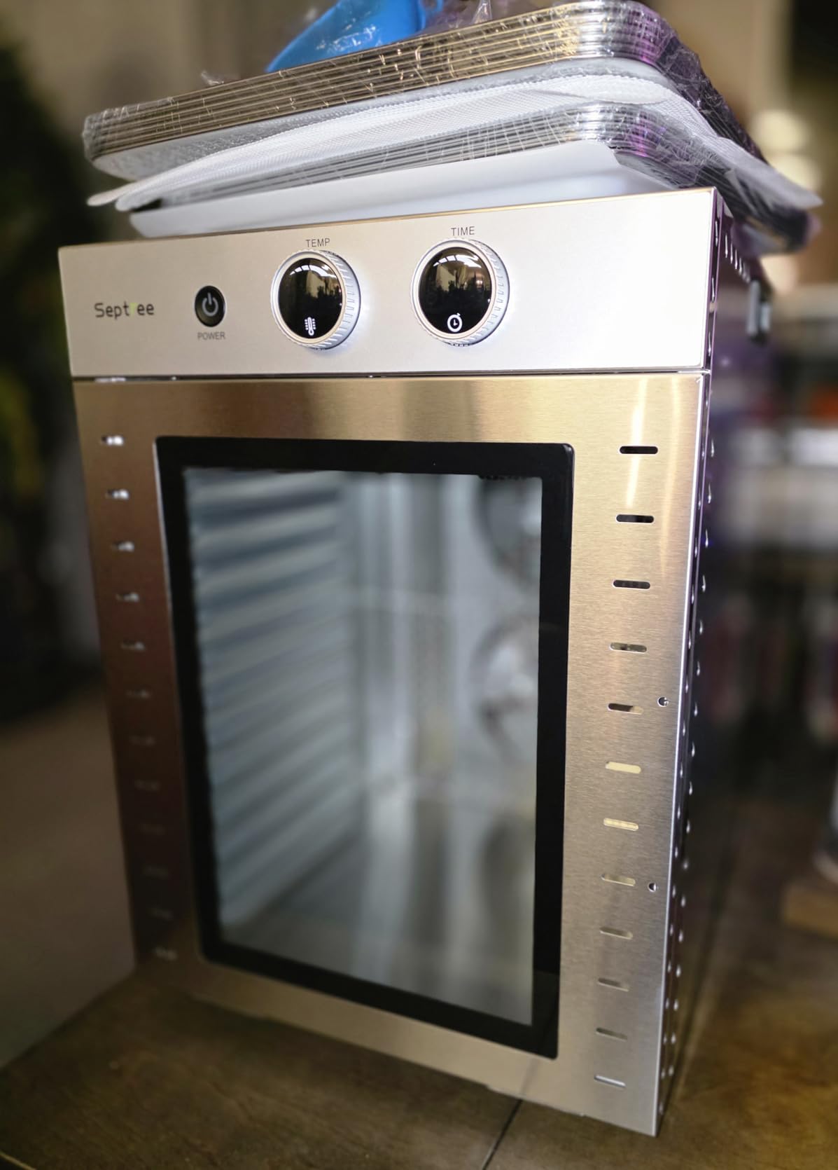 Food Dehydrators Machine with 12 Stainless Steel Trays with Timer Setting Temperature Adjusted 68℉ to 194℉ Dryer for Herb Fruit Meat Vegetables Mushroom Beef jerky for Commercial Household large customer photo 2
