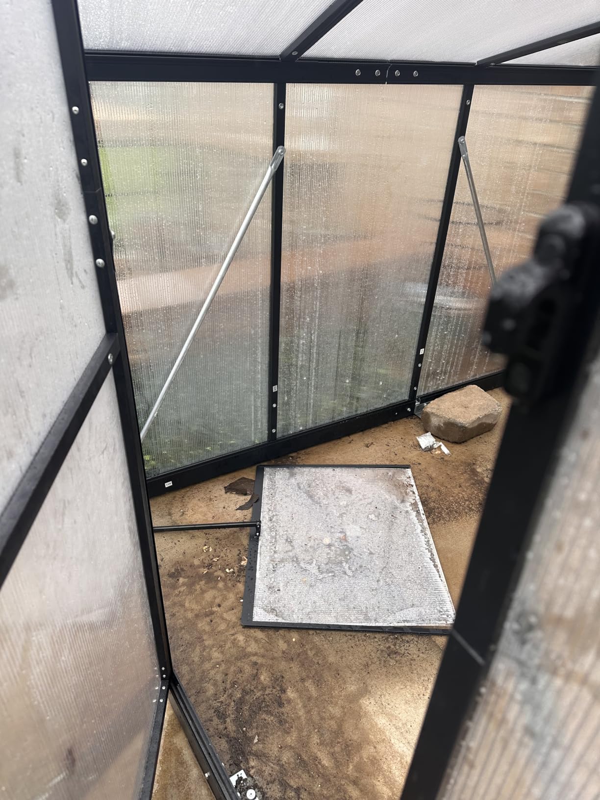 6X4FT Enhanced Aluminum Small Greenhouse for Outdoors with Thermometers | Easy Assembly, UV-Resistant Panels, Built-in Reinforcement, Lockable Sliding Door, Roof Vent, For Vegetable, Flower and Herb customer photo 2