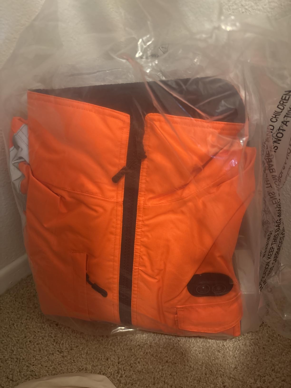 Safety Heated Jacket with Large Battery Rechargeable, Class 3 High Visibility Waterproof Work Construction Coat customer photo 2