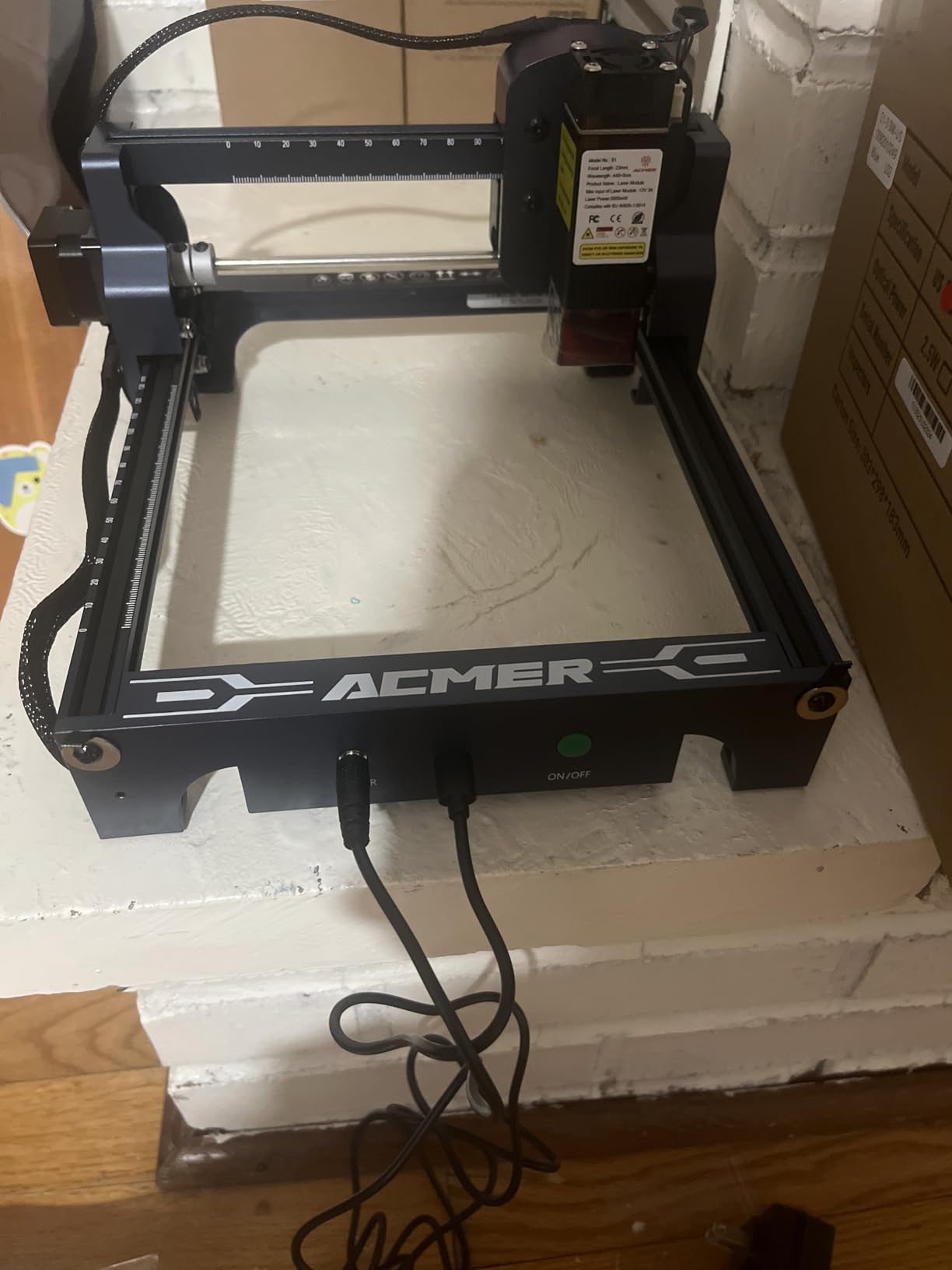 ACMER S1 Laser Engraver Machine, 3500mW Laser Cutter for Wood and Acrylic, 0.04mm Fine Laser Spot, 130 x 130mm Working Area, Compact Desktop Design customer photo 1