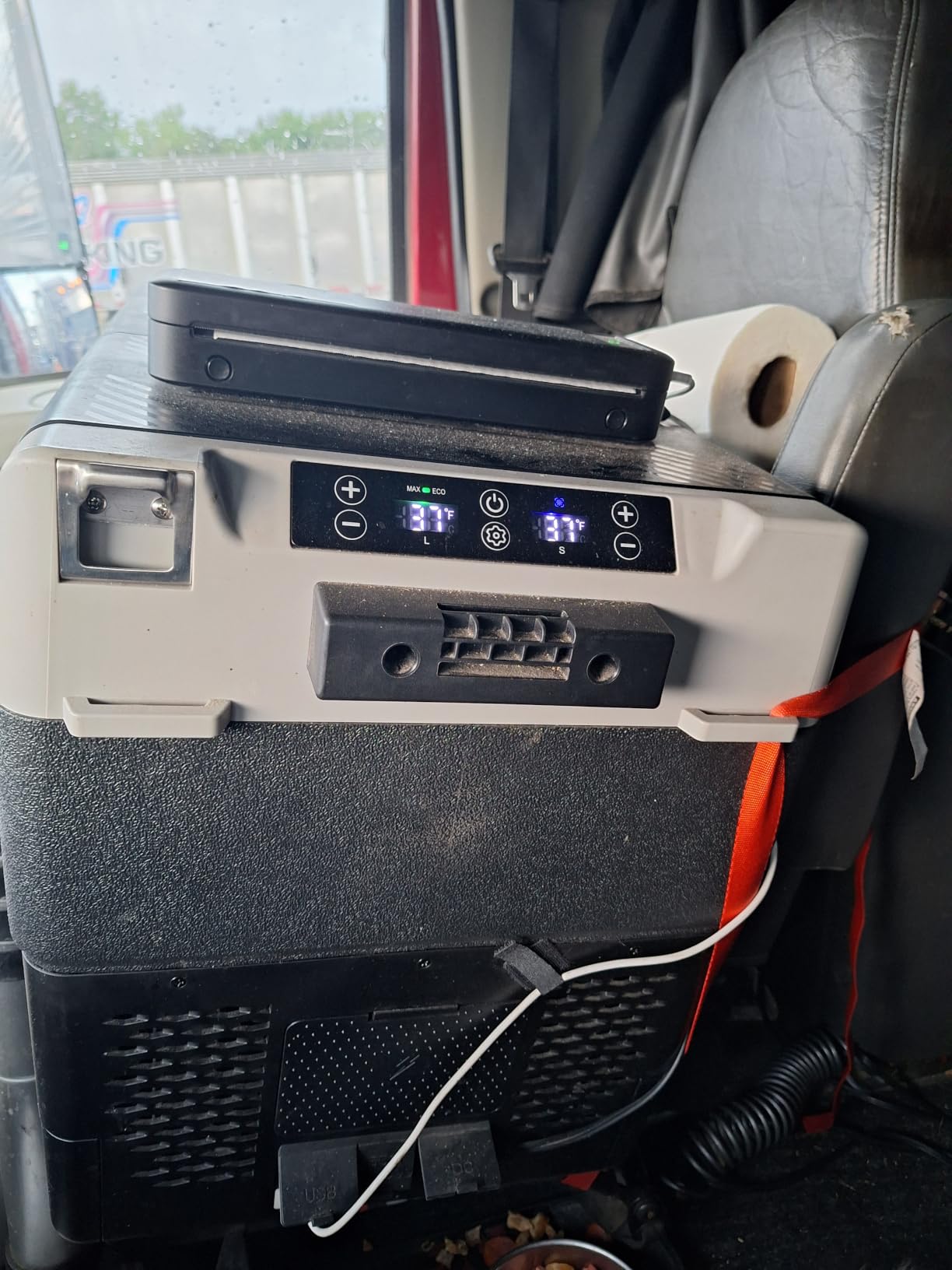 Feelfunn 12 Volt Refrigerator Car Fridge 61QT Dual Zone Electric Cooler | -4℃~68℃ Car Refrigerator 12V Cooler, 15-Min Fast Cooling, 12/24V DC 100-240V AC Portable Freezer for Travel Camping RV Home customer photo 1