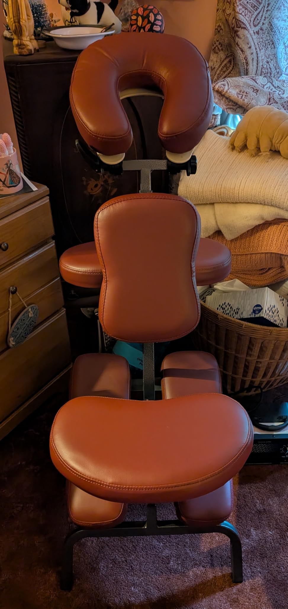 BestMassage Portable Massage Chair | Dark Black | Folding Tattoo Chair | Adjustable Headrest & Height, Carry Bag | Metal Frame & High Density Foam | Easy to Carry | For Salons, Spas, Tattoo Studios customer photo 1