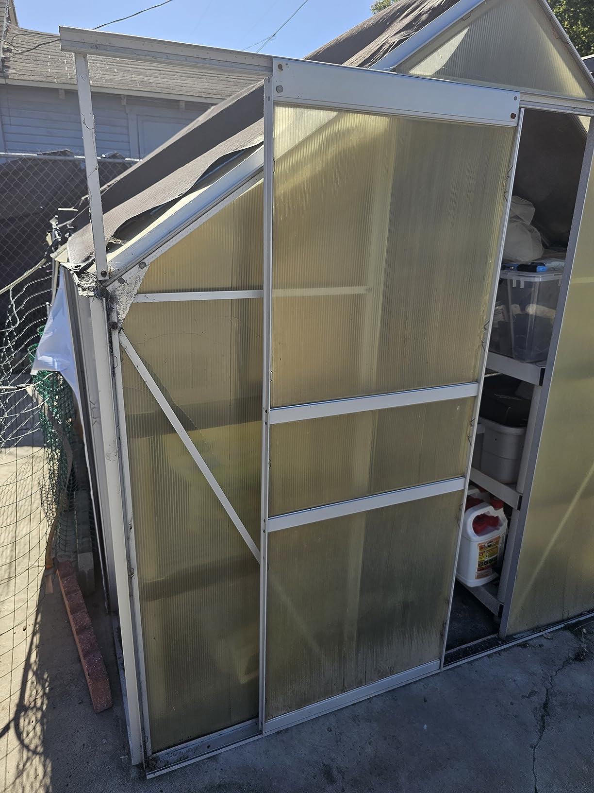 VEIKOU 8' x 16' Polycarbonate Greenhouse for Outdoors, Walk-in Green House with 2 Vents, Aluminum Frame, Riveted Structure, Greenhouse Kit for Outdoor Backyard, Garden, Gray customer photo 2