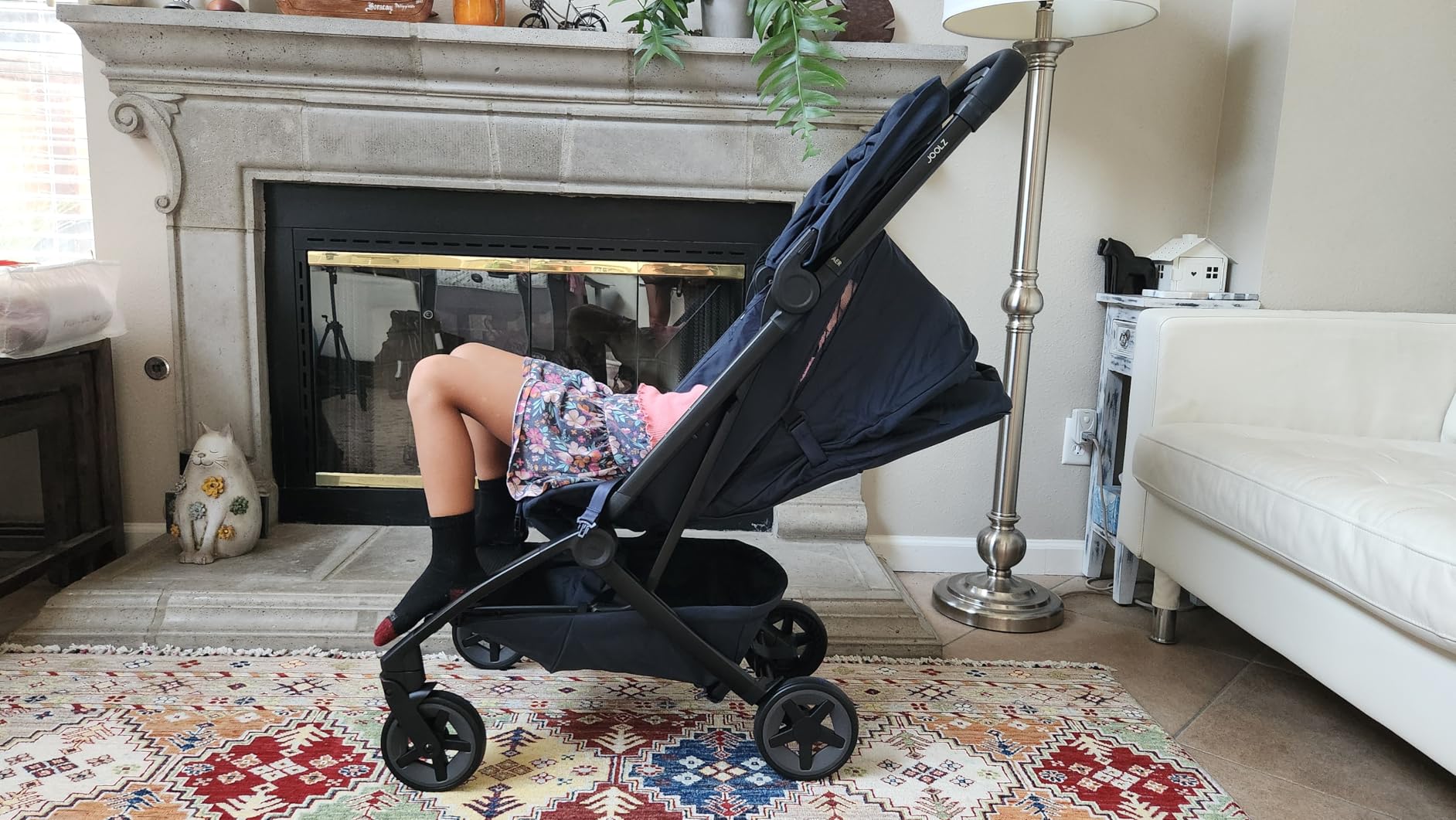 Joolz Aer2 Lightweight Travel Stroller for Baby & Toddler - One-Hand Fold, Compact Carry-On Airplane Approved, Reclining Seat, UPF 50+ Canopy, Travel Pouch, Baby Net - Space Black customer photo 2