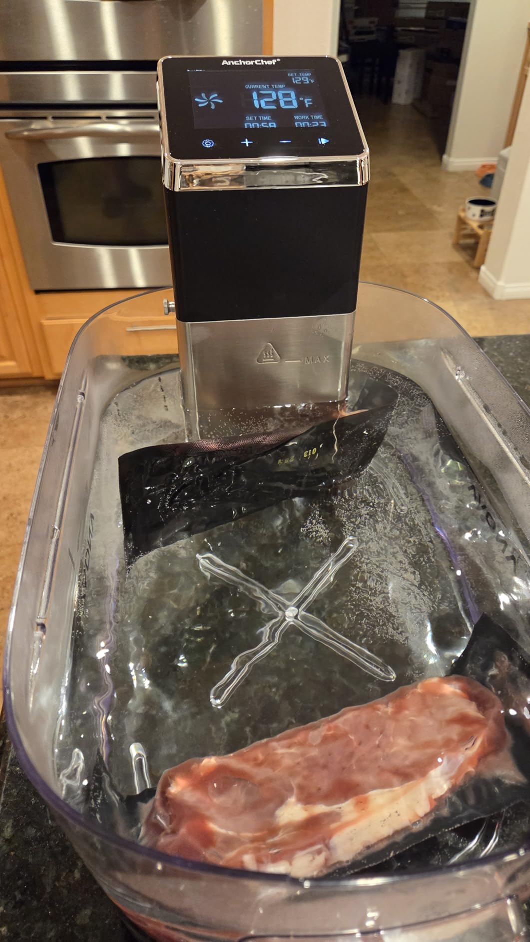Commercial Sous Vide Precision Cooker 1400W | Fast-Heating Immersion Circulator | Thermal Sous Vide Machine with Accurate Temperature & Timer | IPX7 Waterproof | Quiet | For Restaurants & Home Kitchen customer photo 1