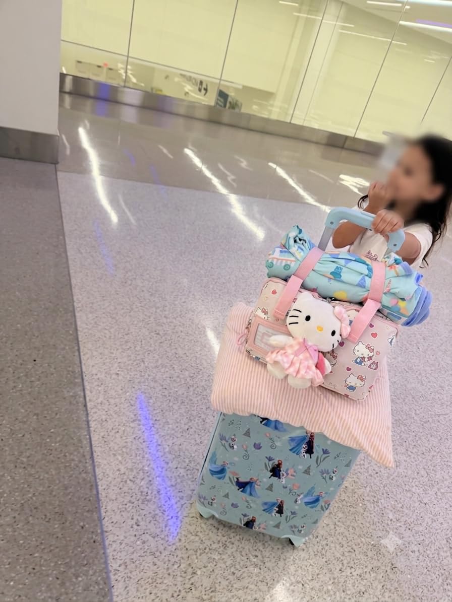 Disney Frozen Carry-On Luggage - Airline Approved, Durable Hardshell with Favorite Frozen Characters - Roll Confidentially with Spinner Wheels & Colorful Adjustable Handle customer photo 2
