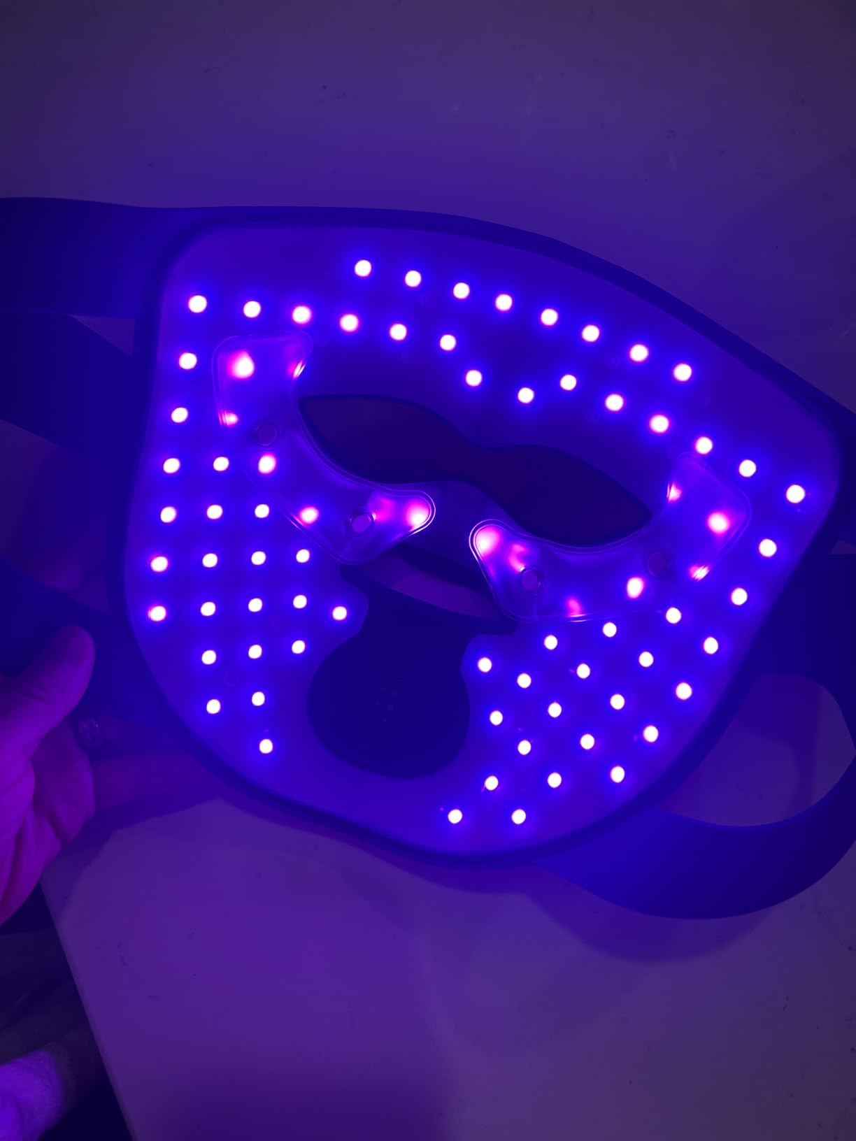 INIA GLOW 4D Wireless Red Light Therapy Mask for Face, Dual NIR, 320 LEDs | 4D Contour-Fit, Under-Eye Cooling, 4 Modes, Cordless & Rechargeable, Home & Travel Use, Skincare Gift for Women Wife Mom customer photo 1