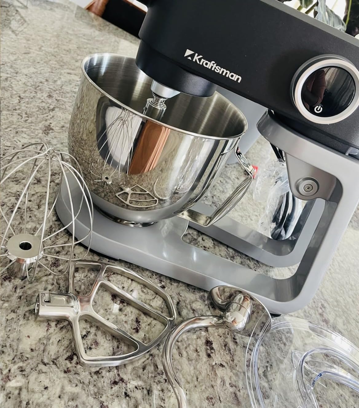 All Metal Stand Mixer DC Motor, Heavy Pizza Dough Mixer 5.3 QT | Multifunctional Kitchen Mixer with 4 Stainless Steel Attachments and Universal Hub, Quiet Operation with Timer, 8-Speed customer photo 2