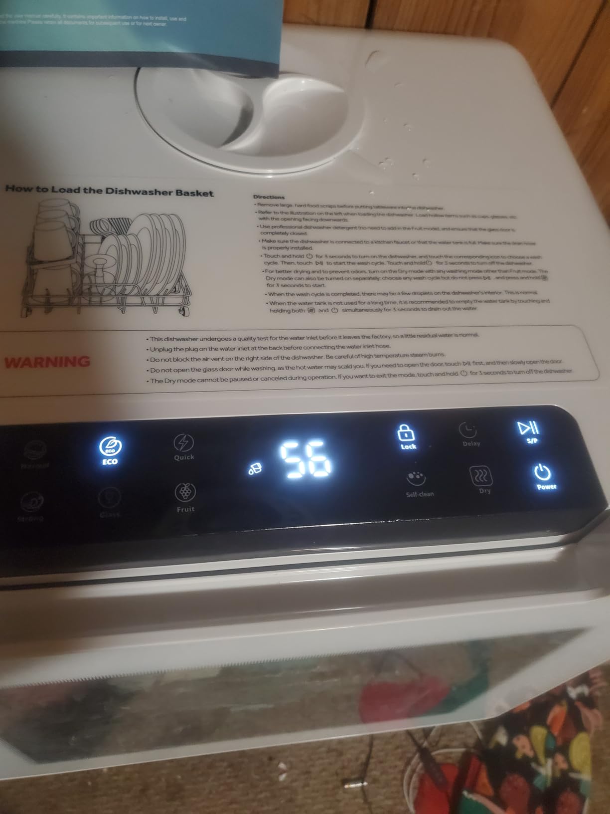 EUHOMY Countertop Dishwasher Portable, 8 Programs with 5L Tank, Black, 40dB | 360° Dual Spray Arms, 29-min Quick Wash, Child Lock and Delay Mode, 167°F, 73h Ventilation customer photo 1