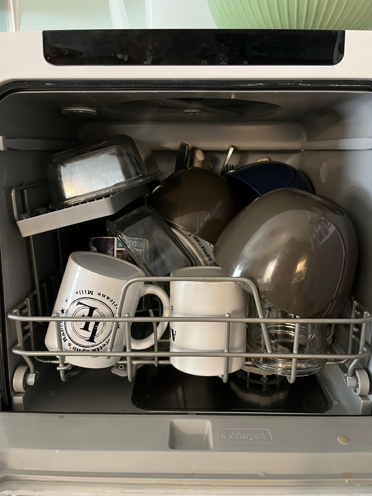 EUHOMY Countertop Dishwasher Portable, 8 Programs with 5L Tank, Black, 40dB | 360° Dual Spray Arms, 29-min Quick Wash, Child Lock and Delay Mode, 167°F, 73h Ventilation customer photo 2