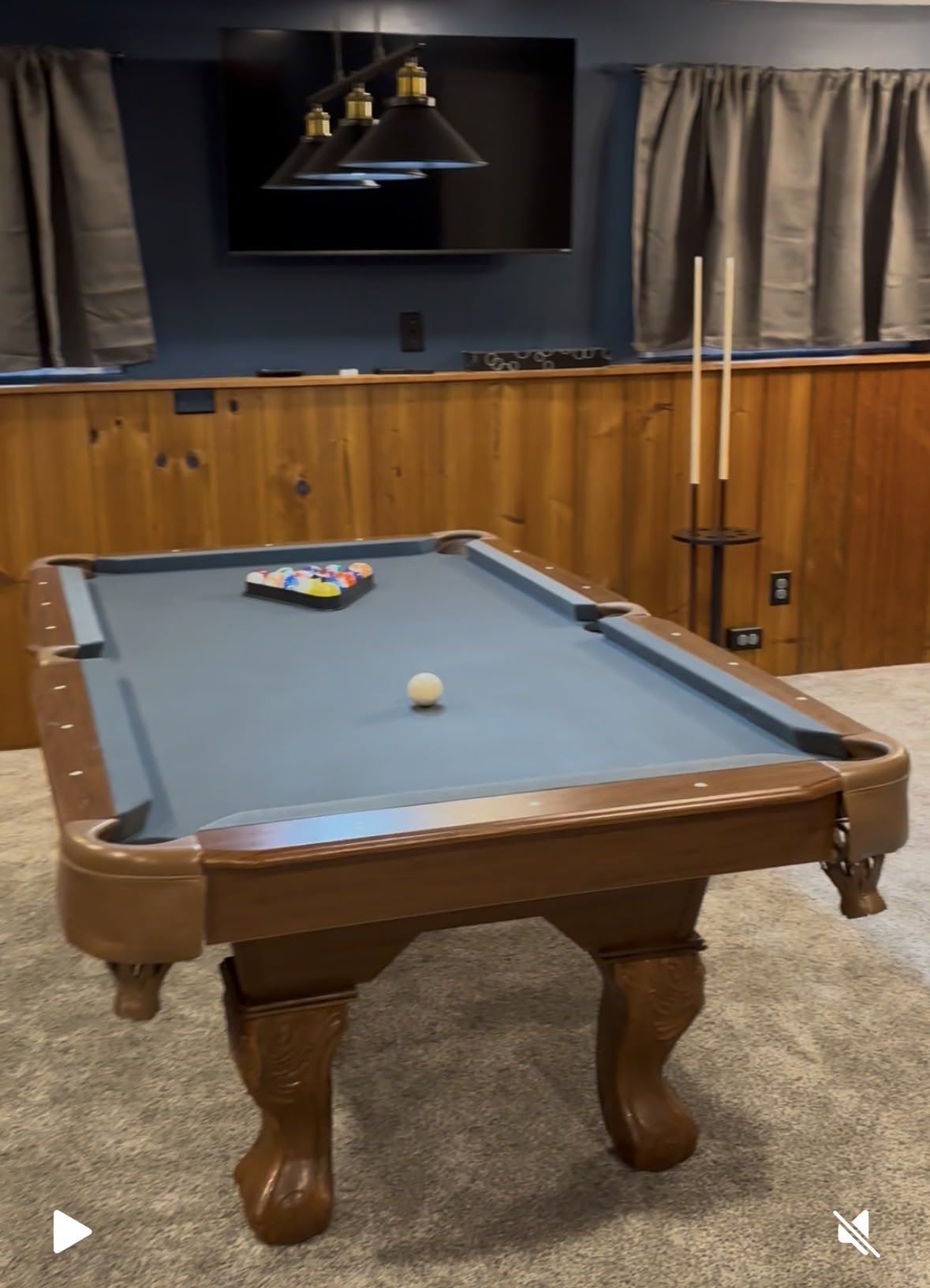 EastPoint Masterton 2.0 Pool Table with 2 Pool Cues, Balls, Chalk, Rack & Cover - Leveling Legs for Uneven Floors, Cushioned Rails customer photo 2