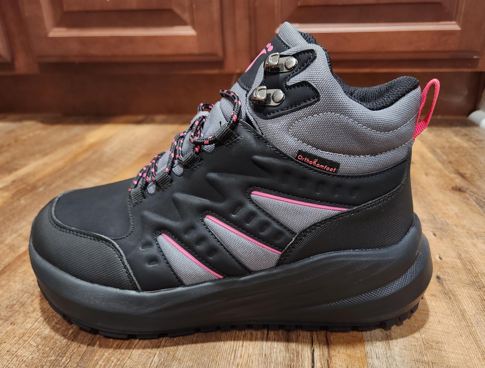Women's Orthopedic Waterproof Wide Toe Box Hiking Boots for Plantar Fasciitis customer photo 2