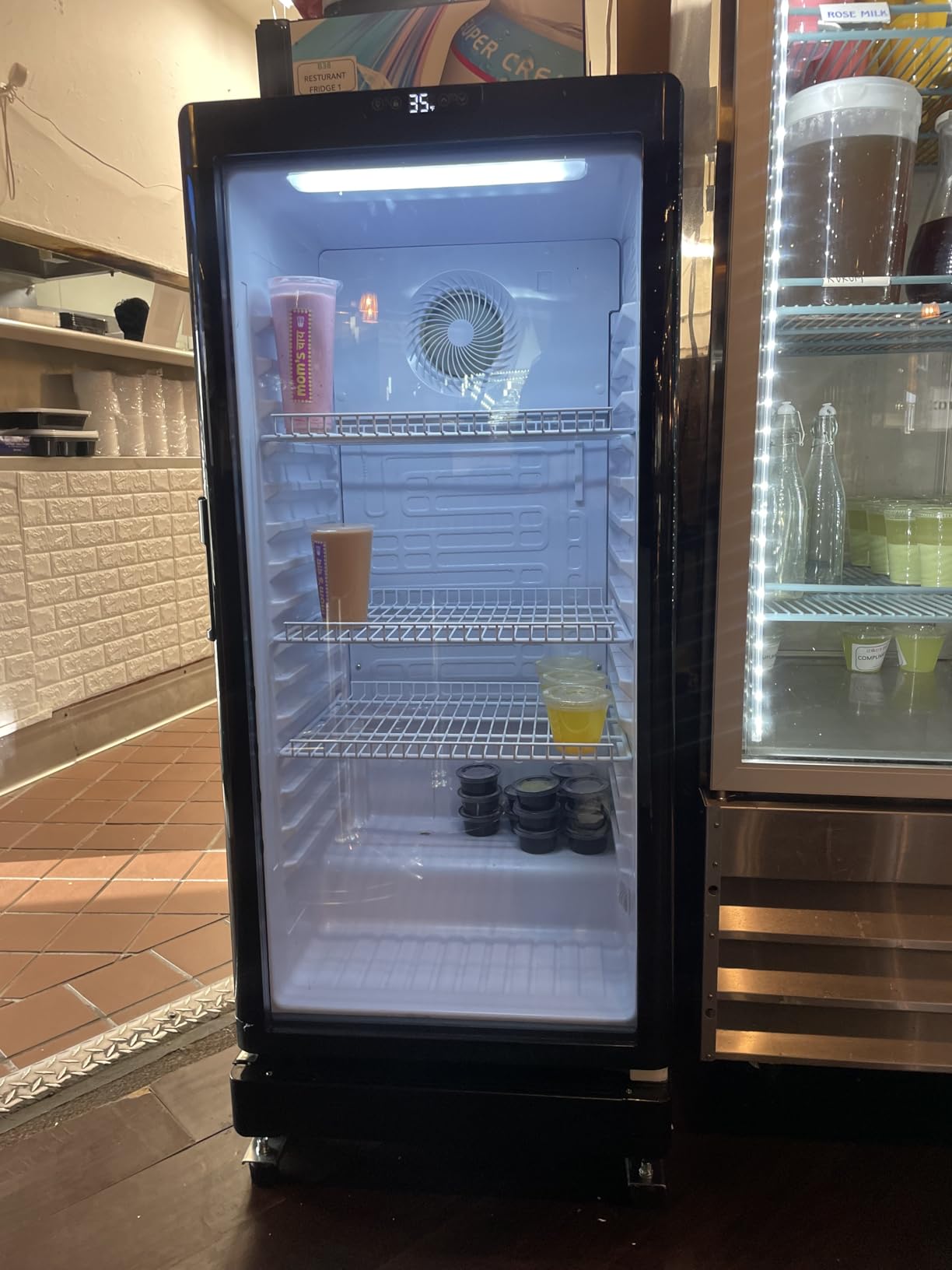 7 Cu.Ft Commercial Beverage Refrigerator with Glass Door | Double-Tempered Glass, Outdoor/Indoor Use, Bar/Office/Restaurant, Energy Efficient, Adjustable Shelving, Secure Lock customer photo 1