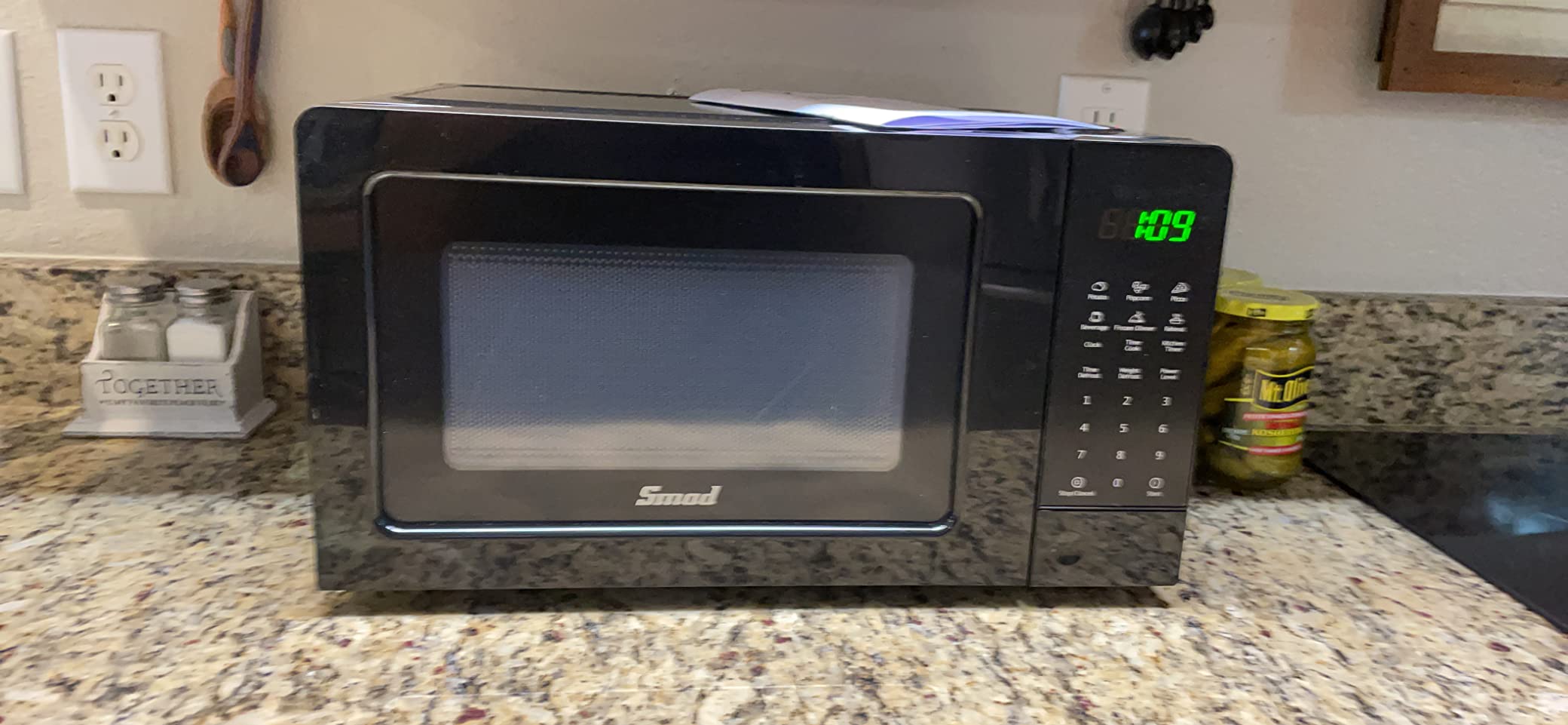 SMETA Countertop Microwave 0.7 Cu.ft, 700W Compact Small Microwave, 10 Power Levels, 6 Auto Menus, One-Touch Express and Turntable, Child Lock, Small Space for Apartments, Dorms, Kitchen, Easy Clean customer photo 1